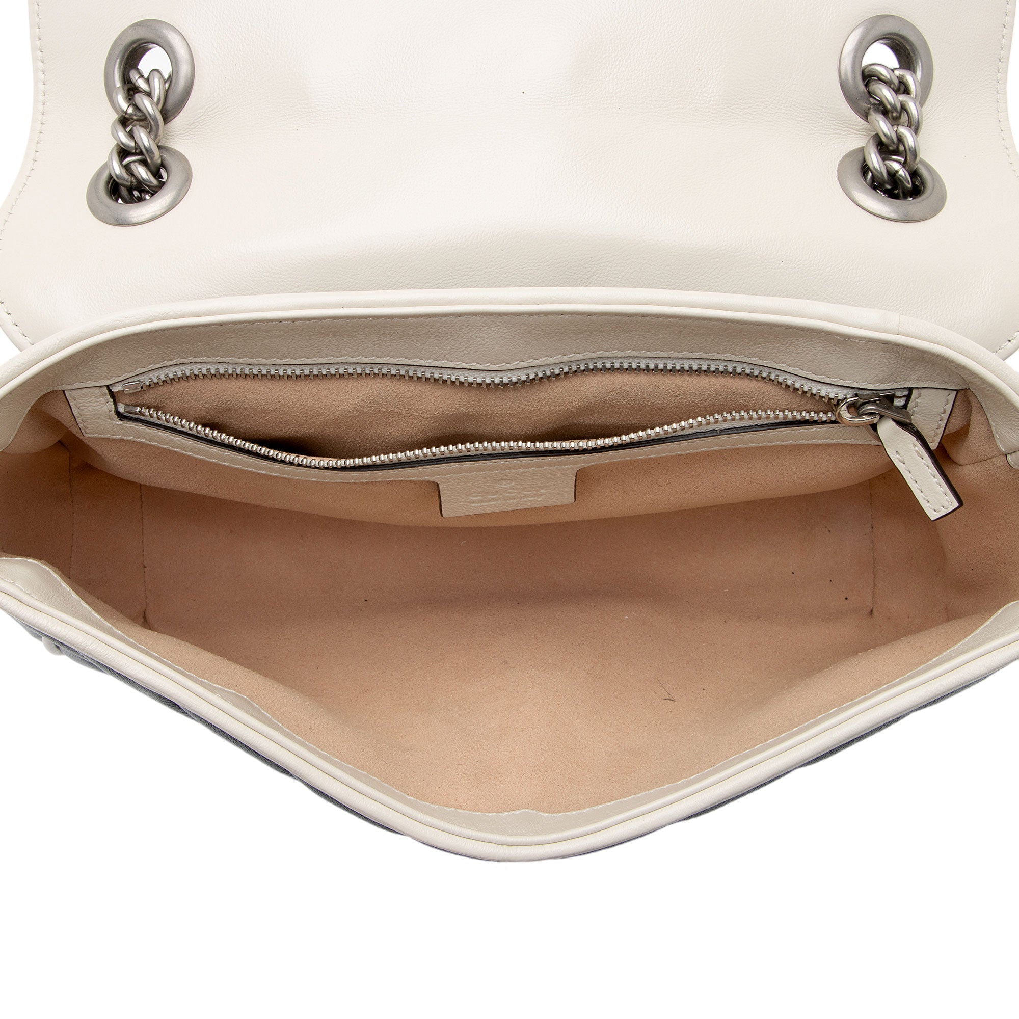 Gucci Matelasse Leather Torchon GG Marmont Small Flap Bag (SHF-V987rt)