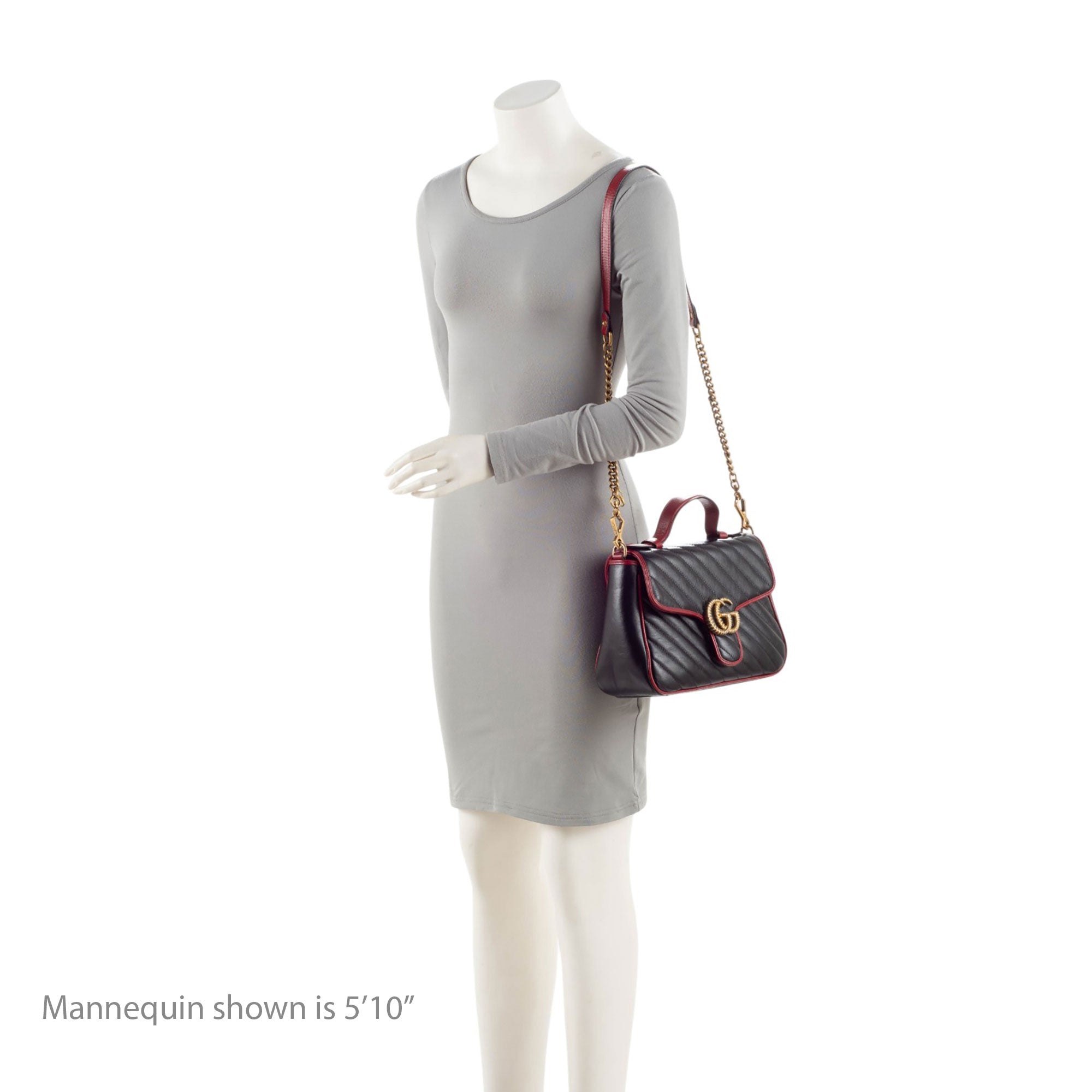 Gucci Matelasse Leather Torchon GG Marmont Small Top Handle