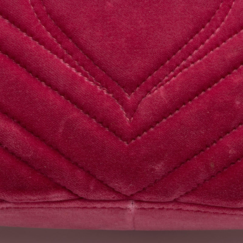 Gucci Matelasse Velvet Embroidered Blind for Love GG Marmont Medium Shoulder Bag - FINAL SALE (SHF-23780)