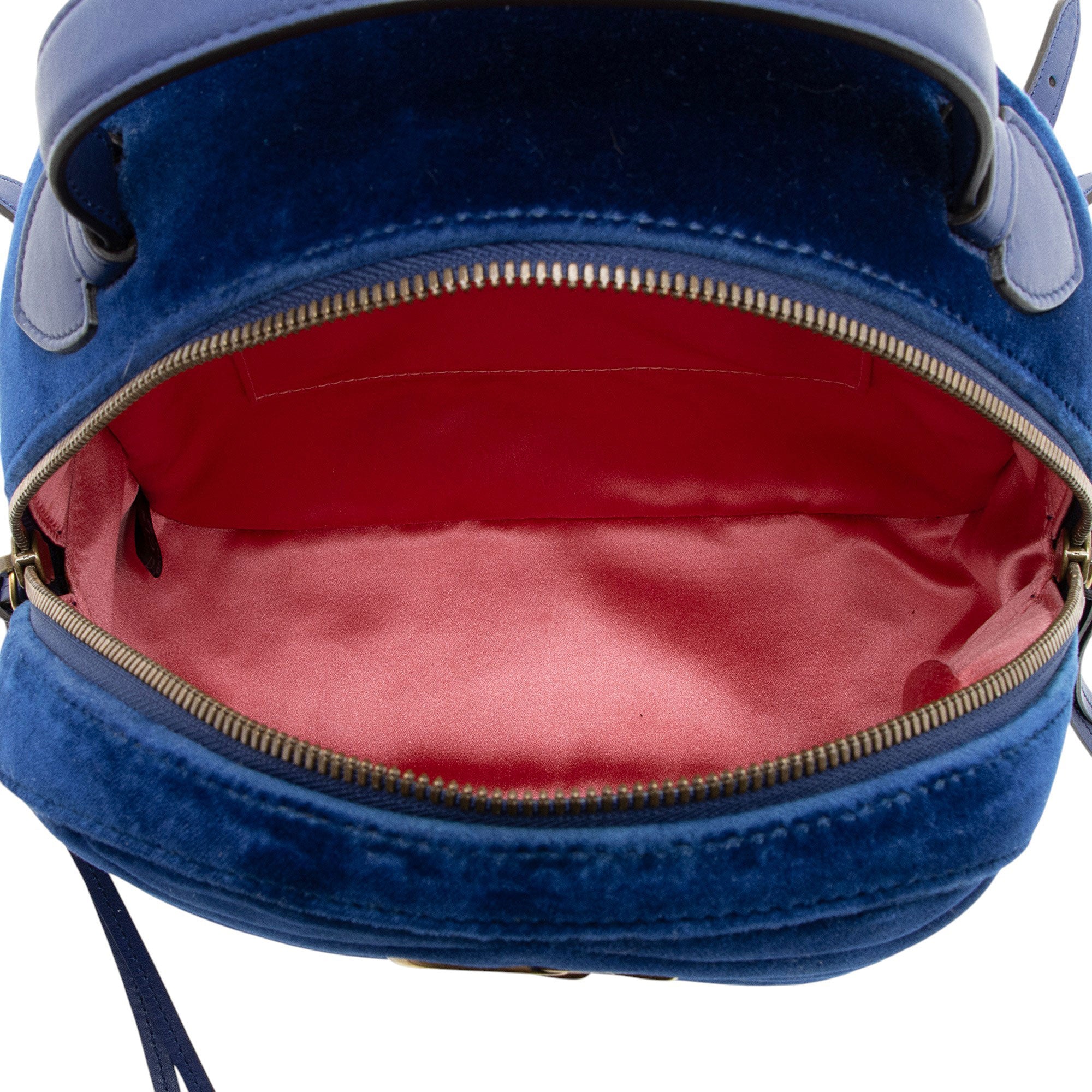 Gucci Matelasse Velvet GG Marmont Backpack