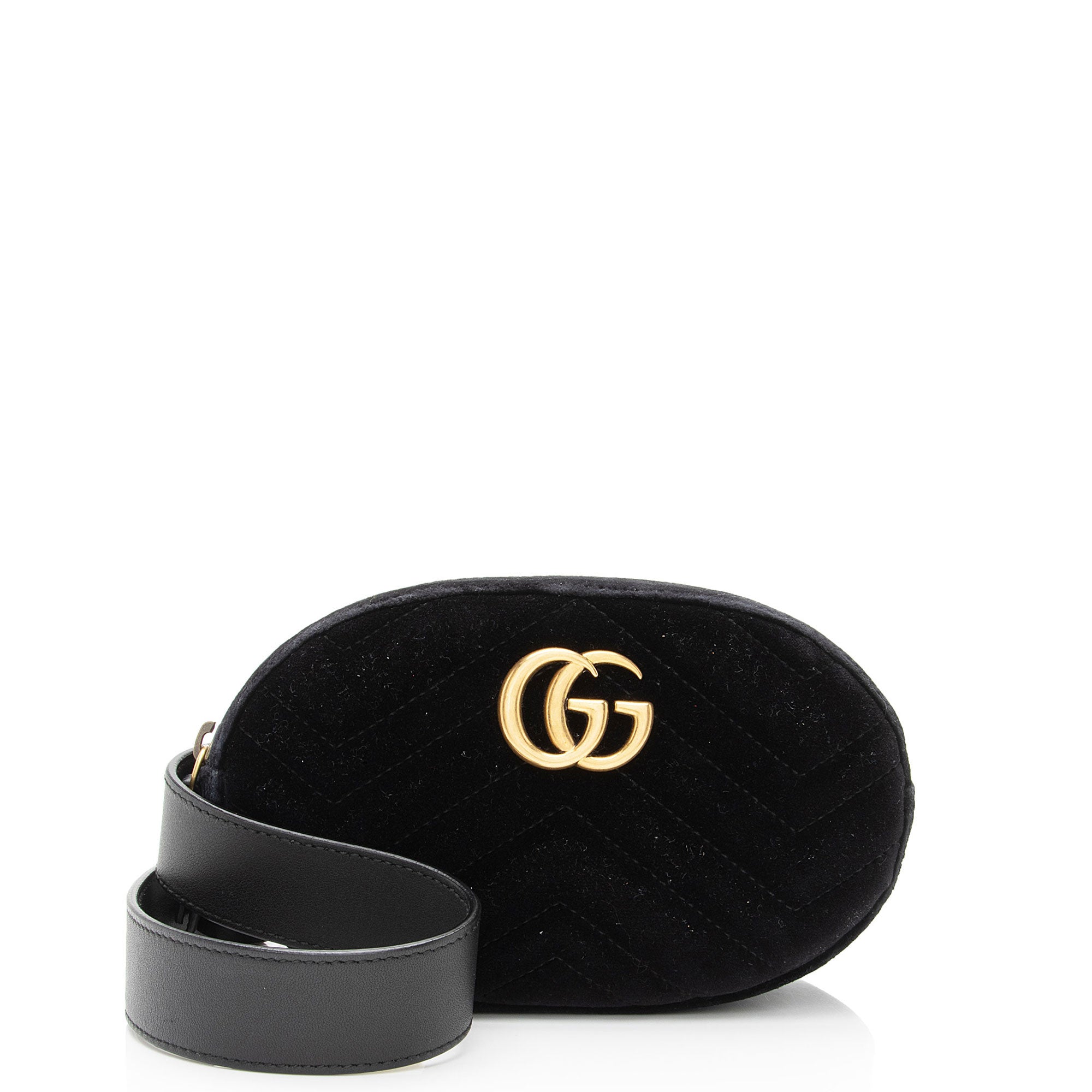 Gucci Matelasse Velvet GG Marmont Belt Bag - Size 30 / 75 (SHF-Wj8bXc)