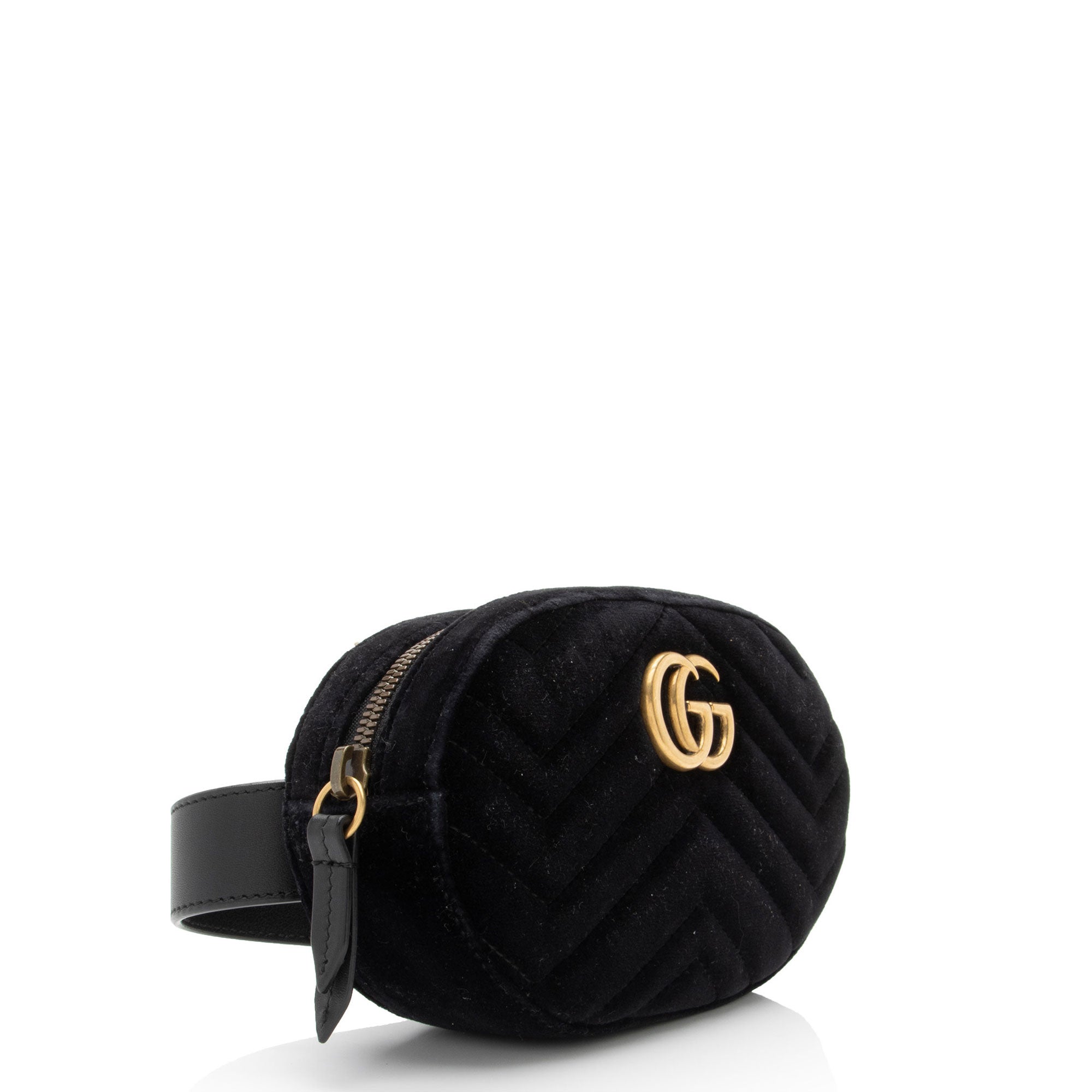 Gucci Matelasse Velvet GG Marmont Belt Bag - Size 30 / 75 (SHF-Wj8bXc)