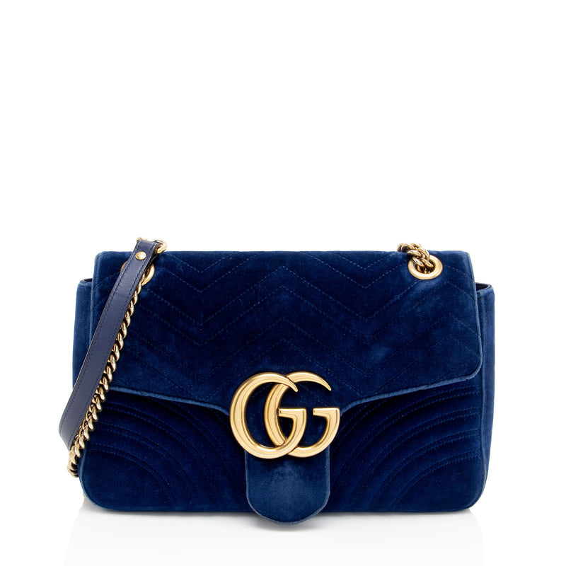 Gg marmont velvet medium shoulder bag outlet