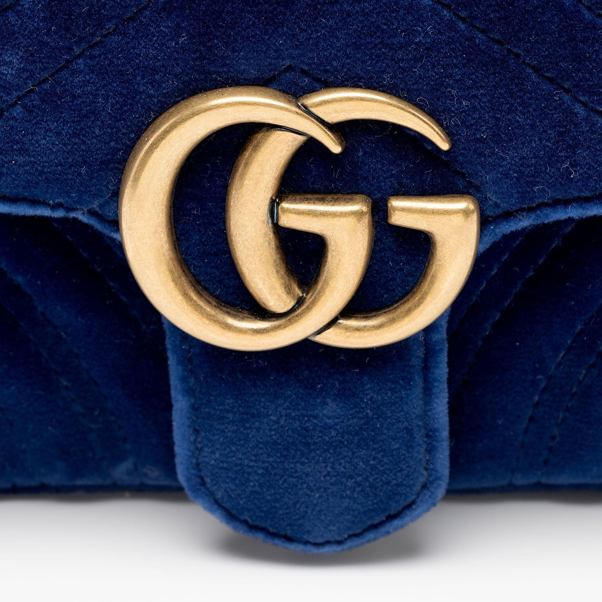 Gucci Matelasse Velvet GG Marmont Mini Flap Bag (SHF-YOfJ5m)
