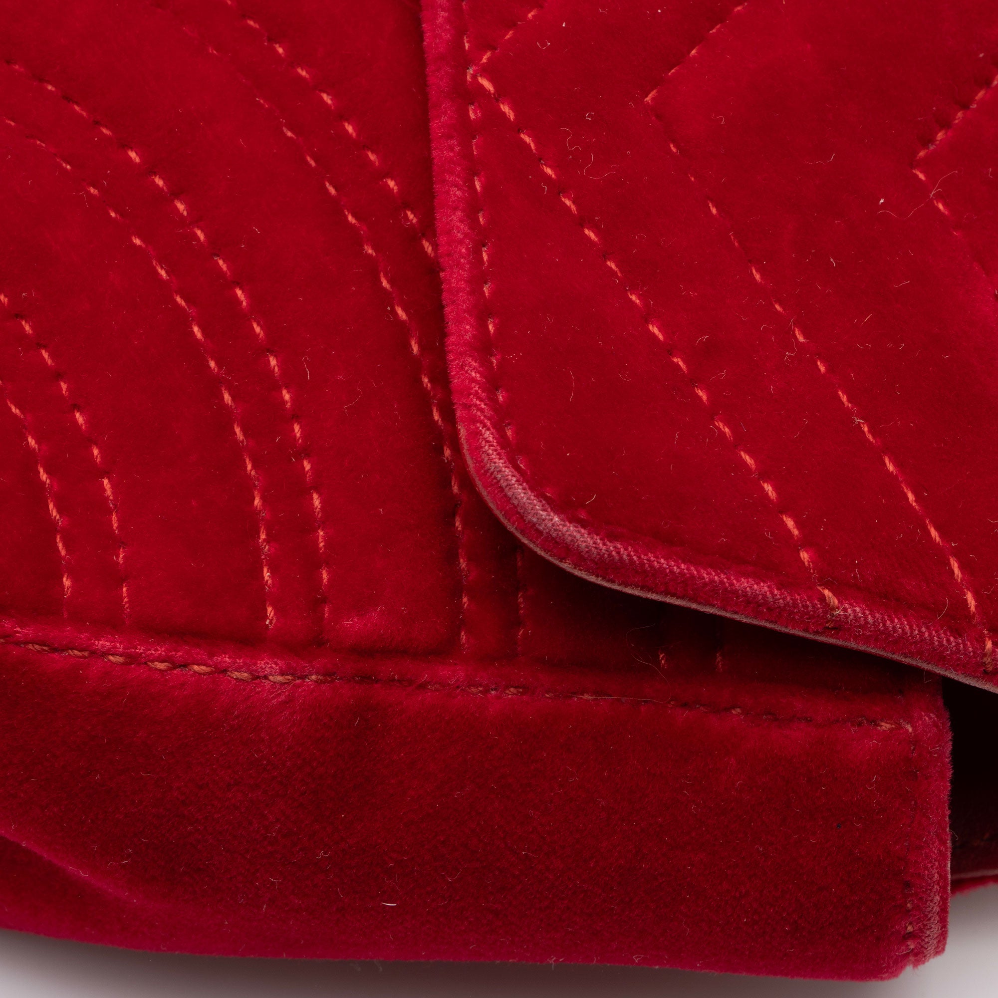 Gucci Matelasse Velvet GG Marmont Mini Flap Bag (SHF-RvBmGH)