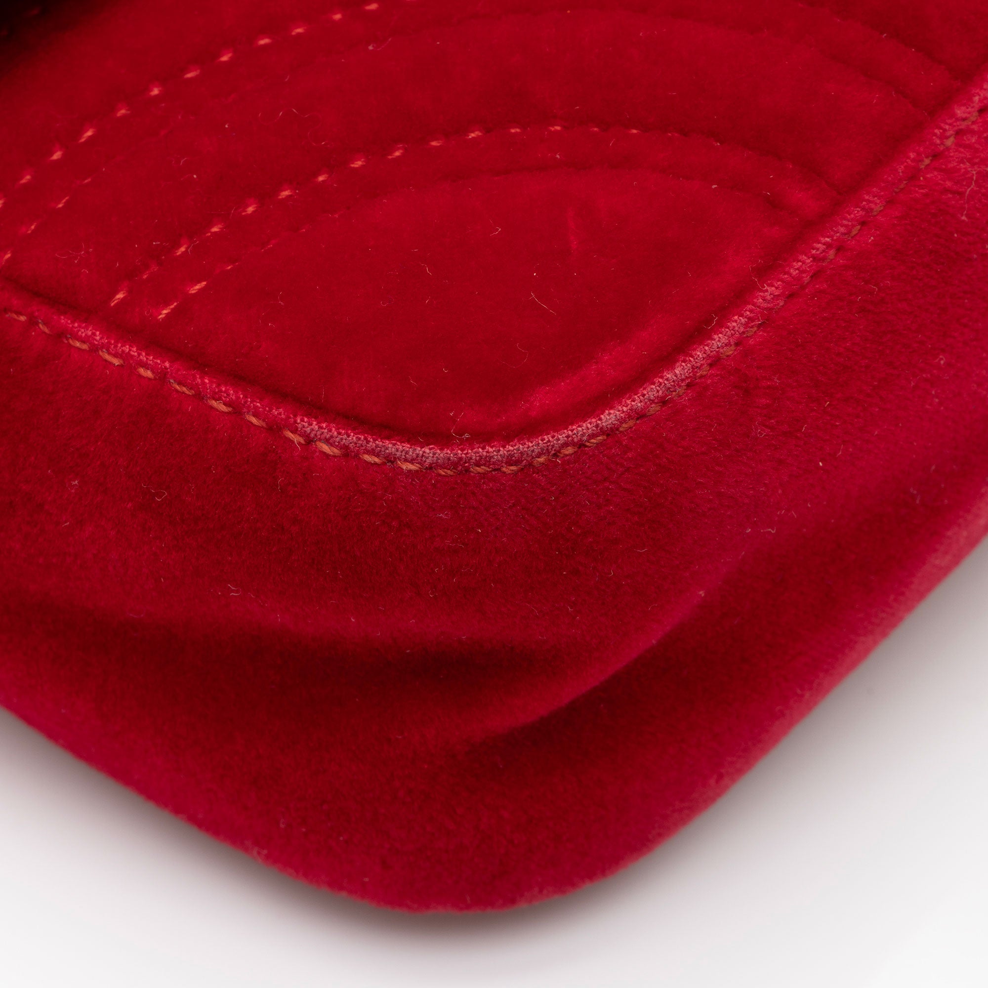 Gucci Matelasse Velvet GG Marmont Mini Flap Bag (SHF-RvBmGH)