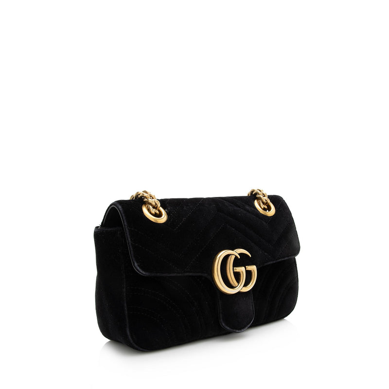 Gucci velvet matelasse mini gg marmont black Clearance