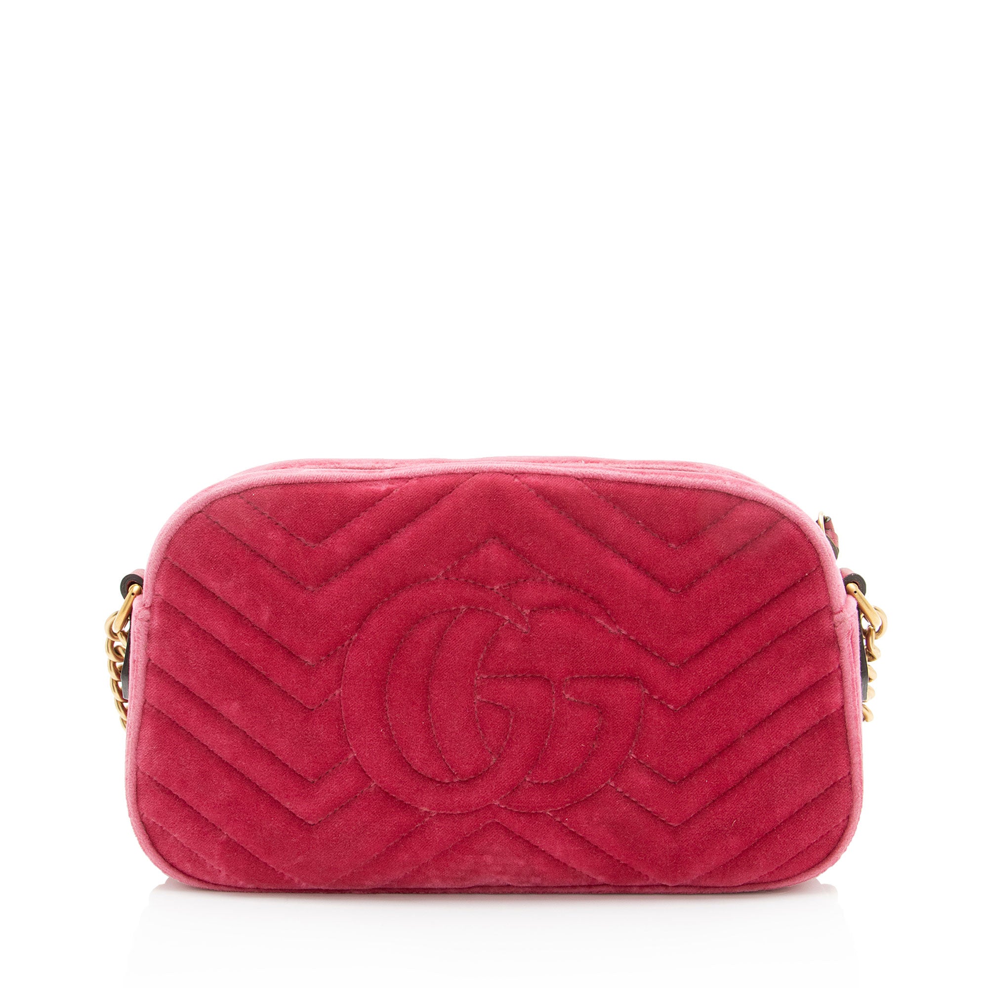 Gucci Matelasse Velvet GG Marmont Small Camera Bag
