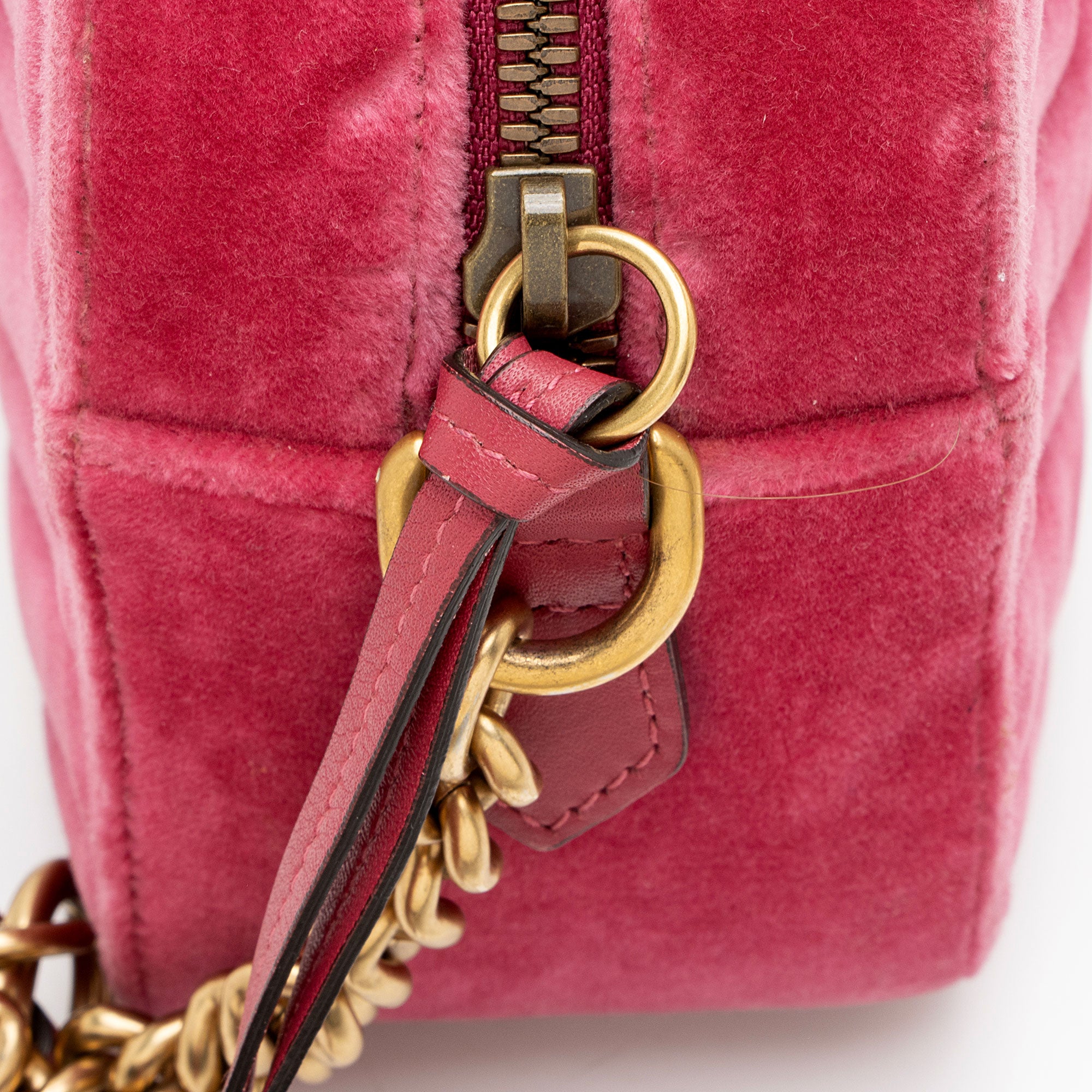 Gucci Matelasse Velvet GG Marmont Small Camera Bag