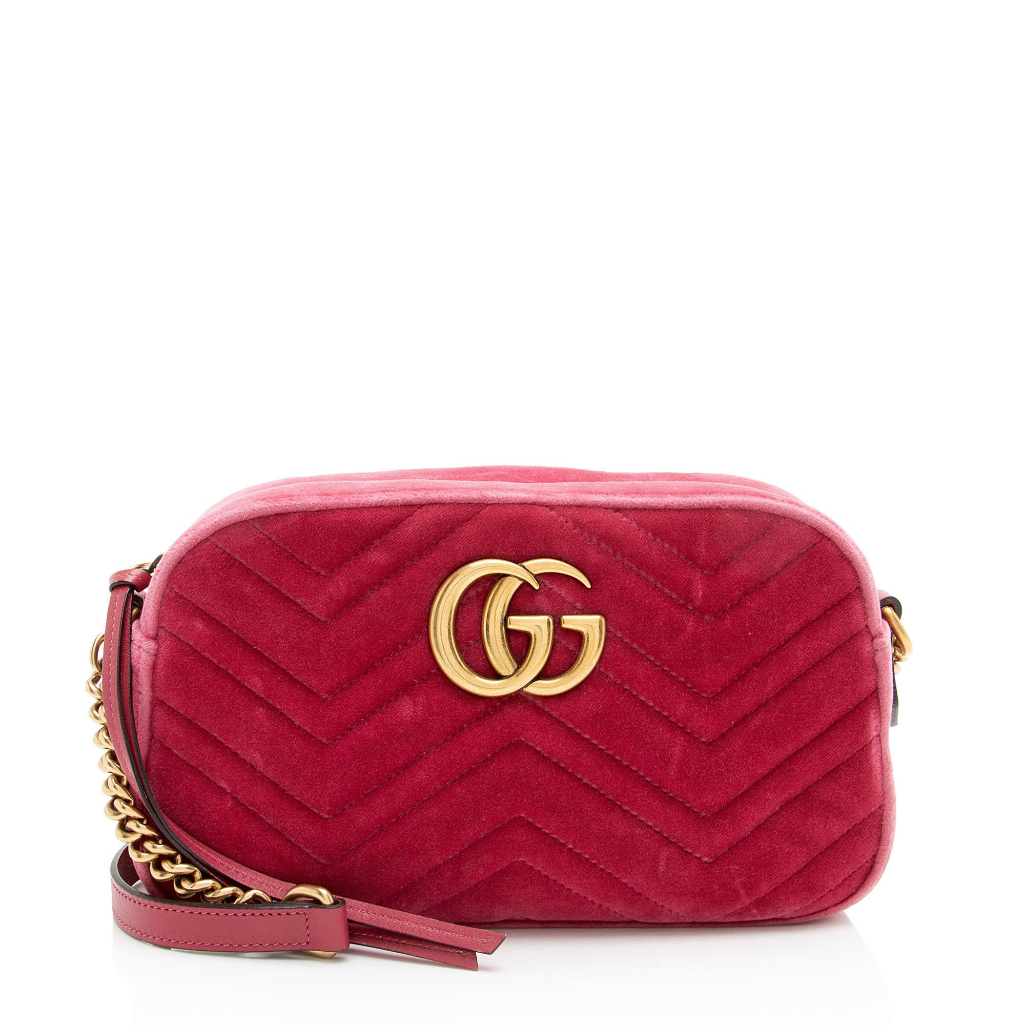 Gucci Matelasse Velvet GG Marmont Small Camera Bag