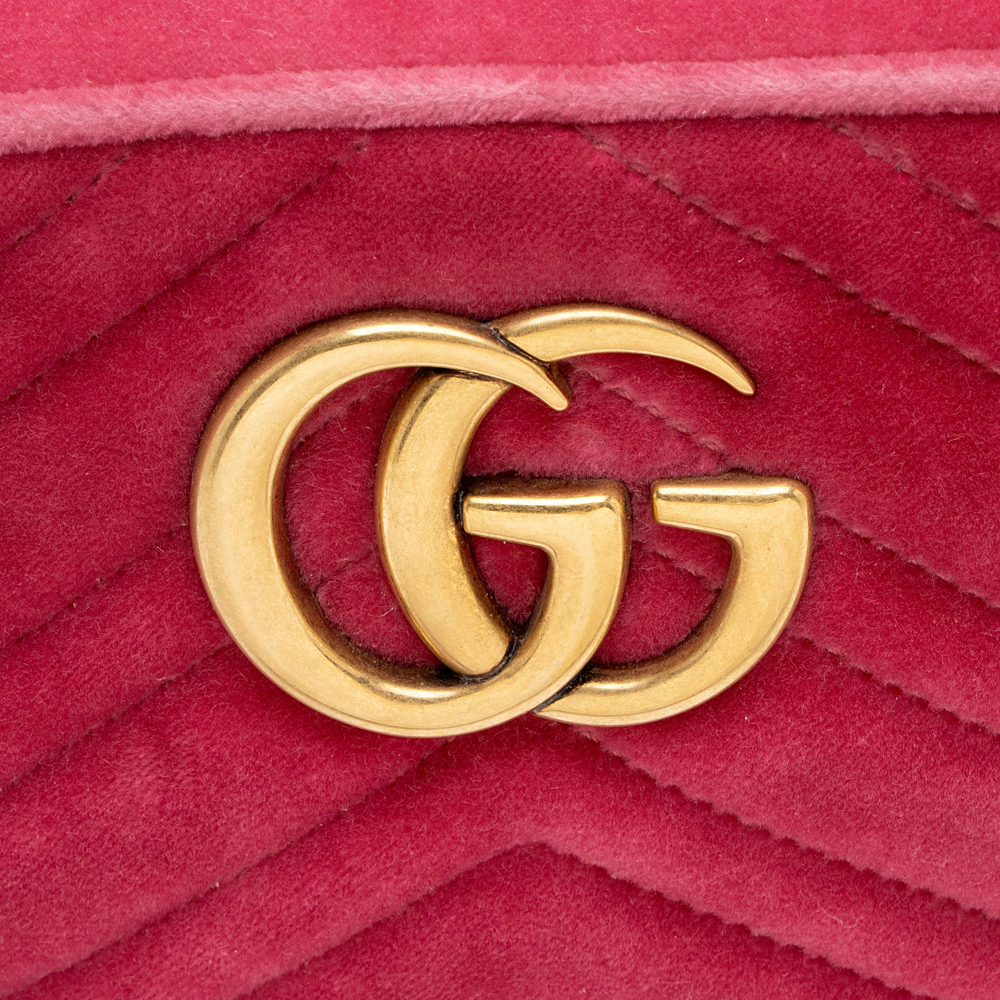 Gucci Matelasse Velvet GG Marmont Small Camera Bag