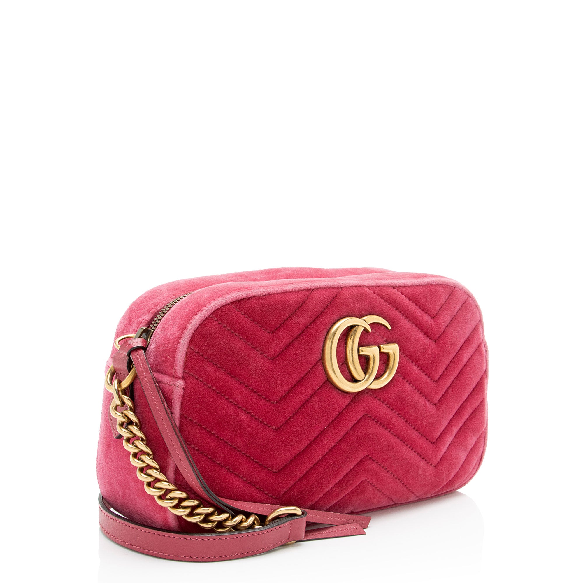Gucci Matelasse Velvet GG Marmont Small Camera Bag