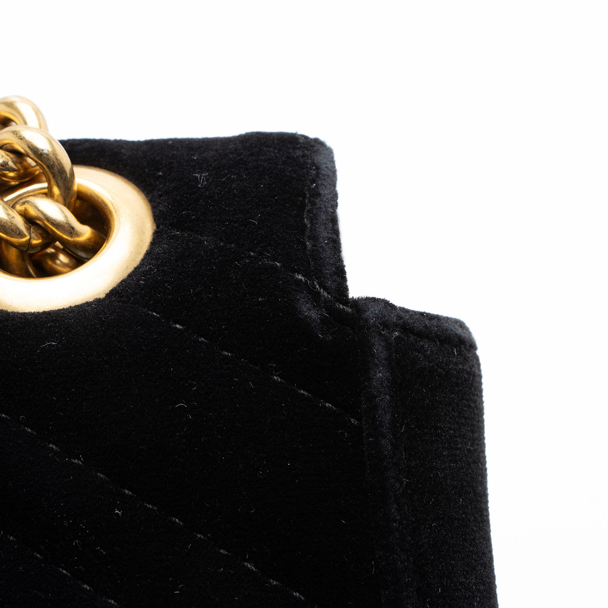 Gucci Matelasse Velvet GG Marmont Small Flap Bag