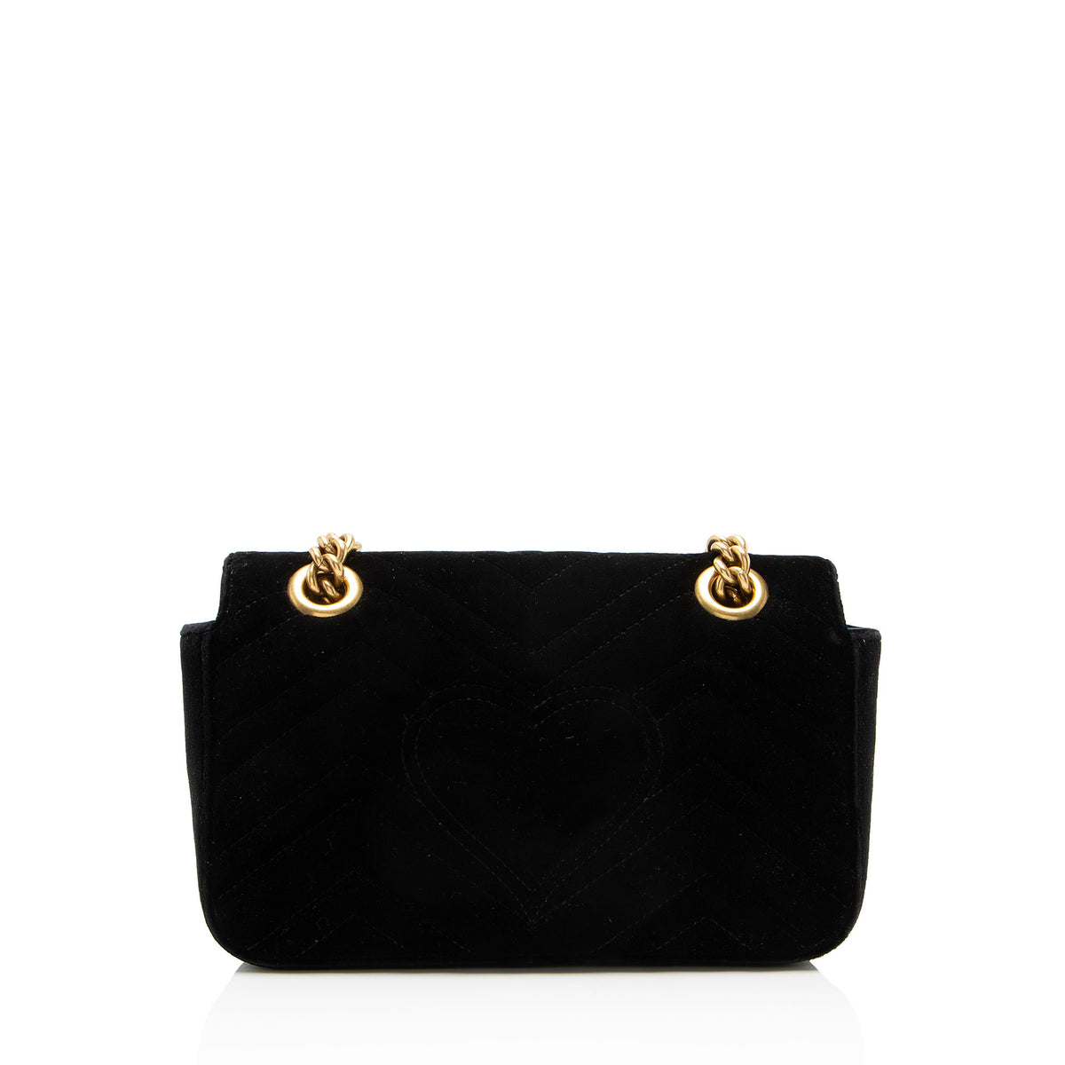 Gucci Matelasse Velvet GG Marmont Small Flap Bag