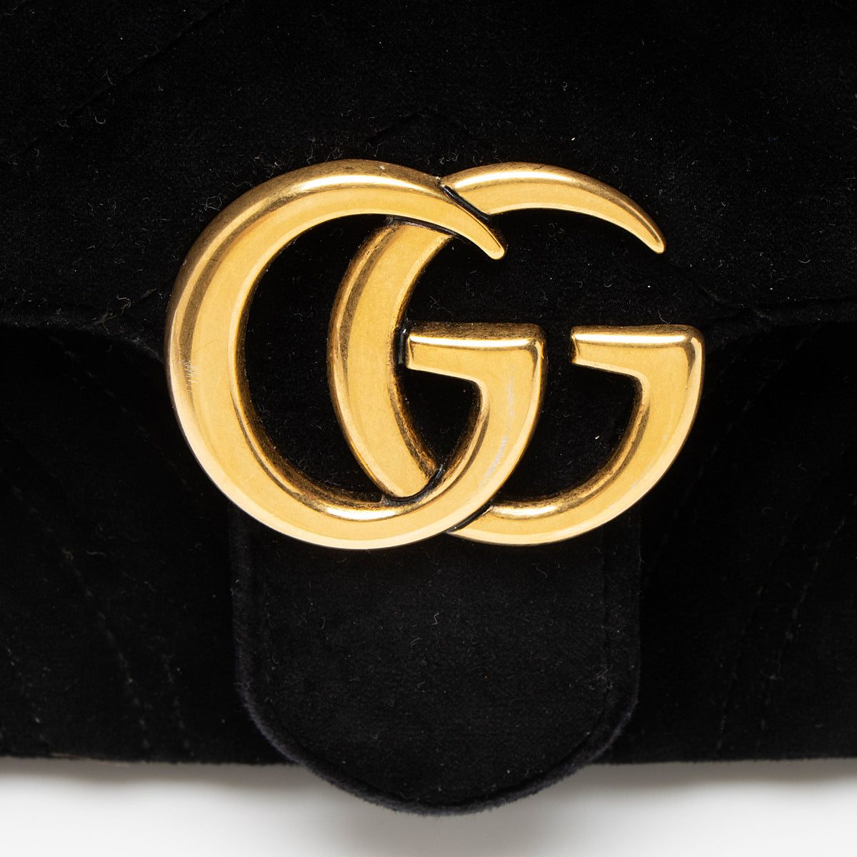 Gucci Matelasse Velvet GG Marmont Small Flap Bag