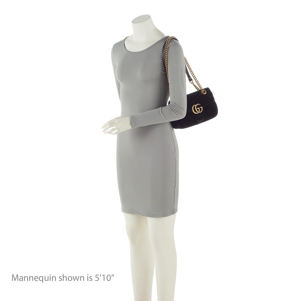 Gucci Matelasse Velvet GG Marmont Small Flap Bag