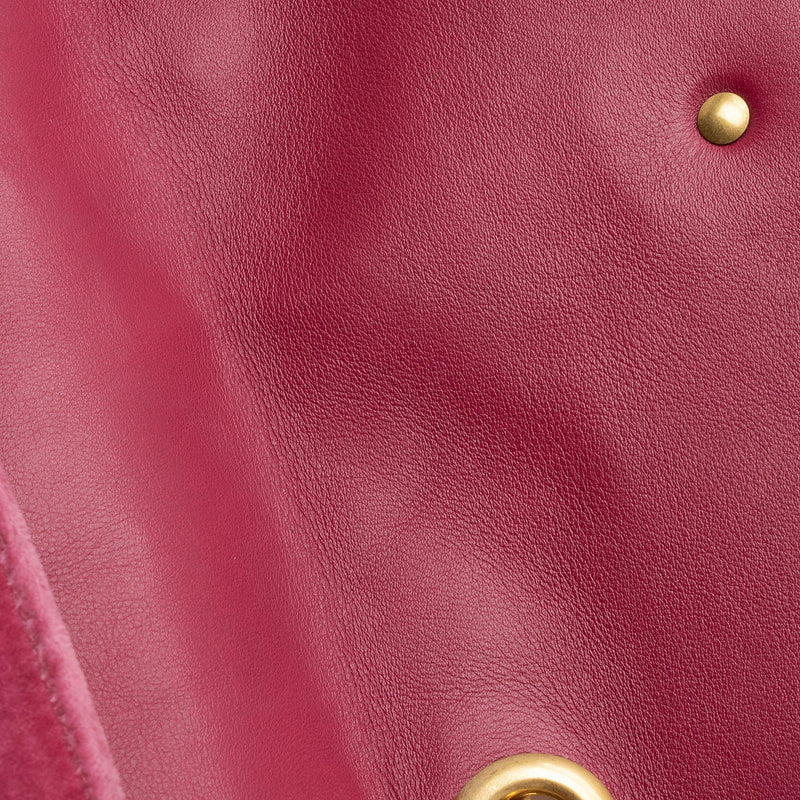 Gucci Matelasse Velvet GG Marmont Small Flap Shoulder Bag (SHF-22902)