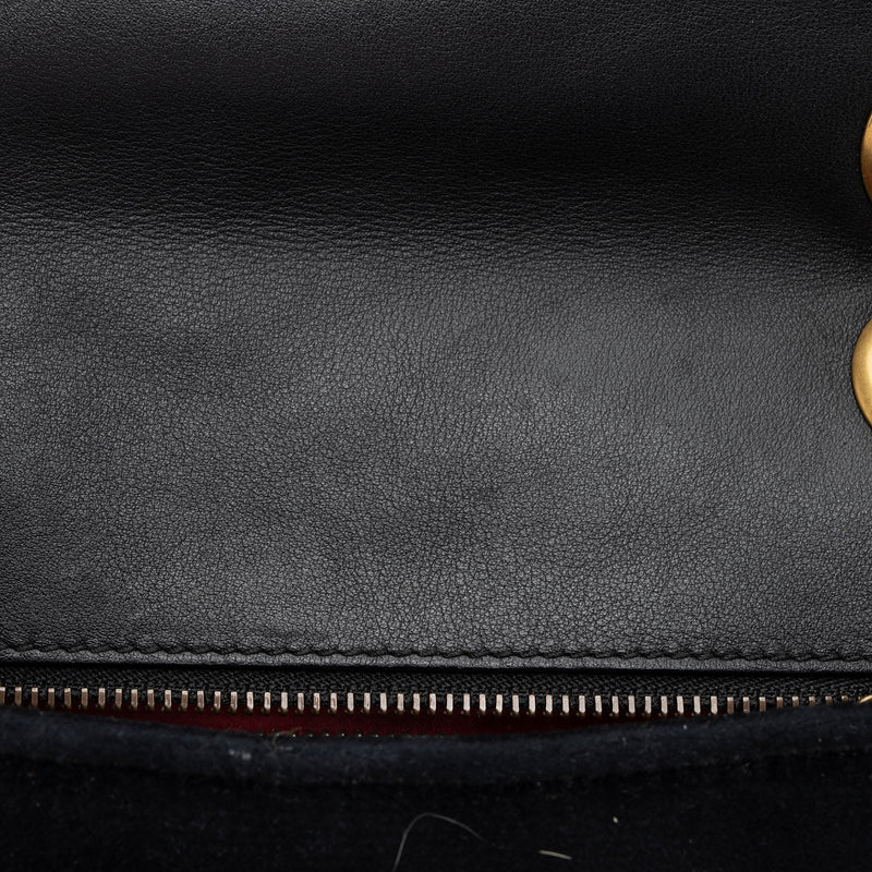 Gucci Matelasse Velvet GG Marmont Small Flap Shoulder Bag (SHF-cGU4RL)