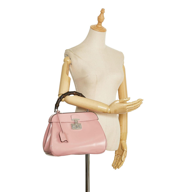 Gucci Medium Bamboo Lady Lock Handbag (SHG-KAXvEp)