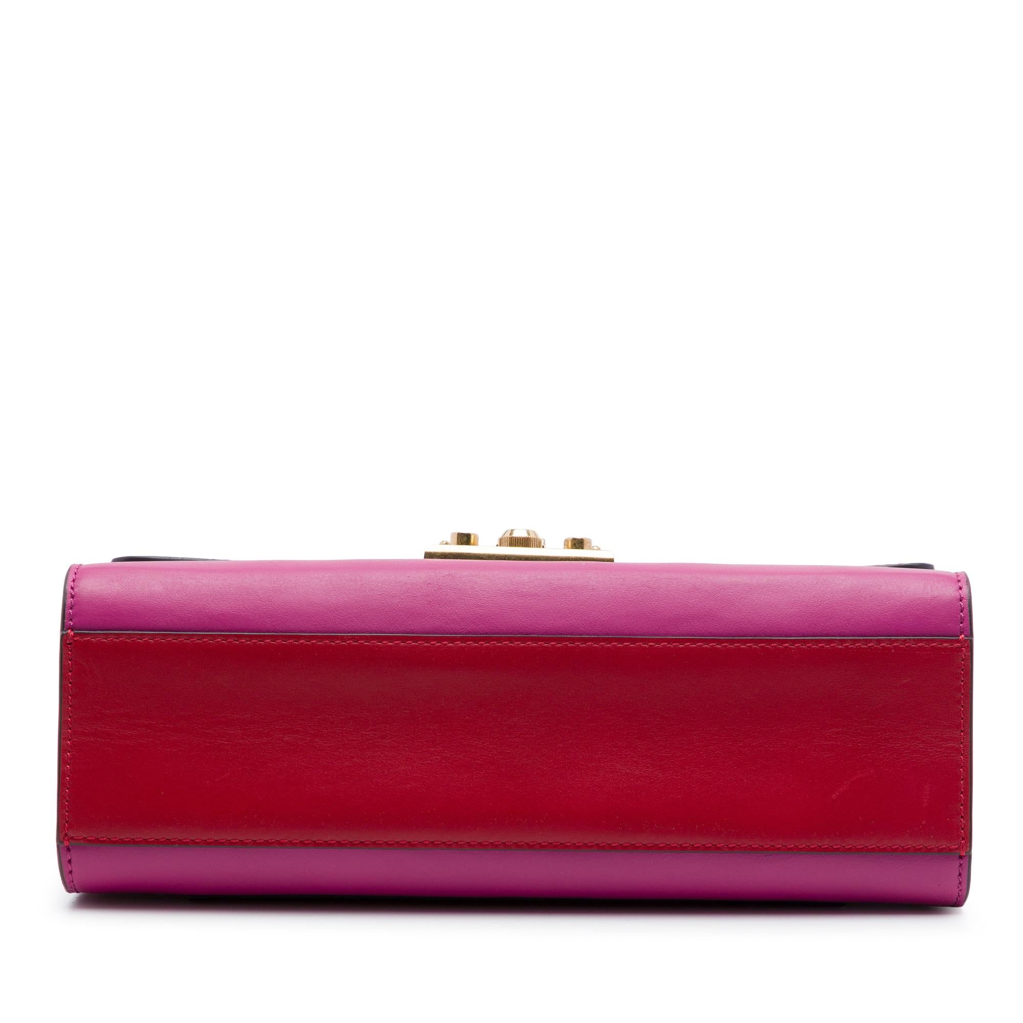Gucci Medium Bicolor Leather Padlock Shoulder Bag