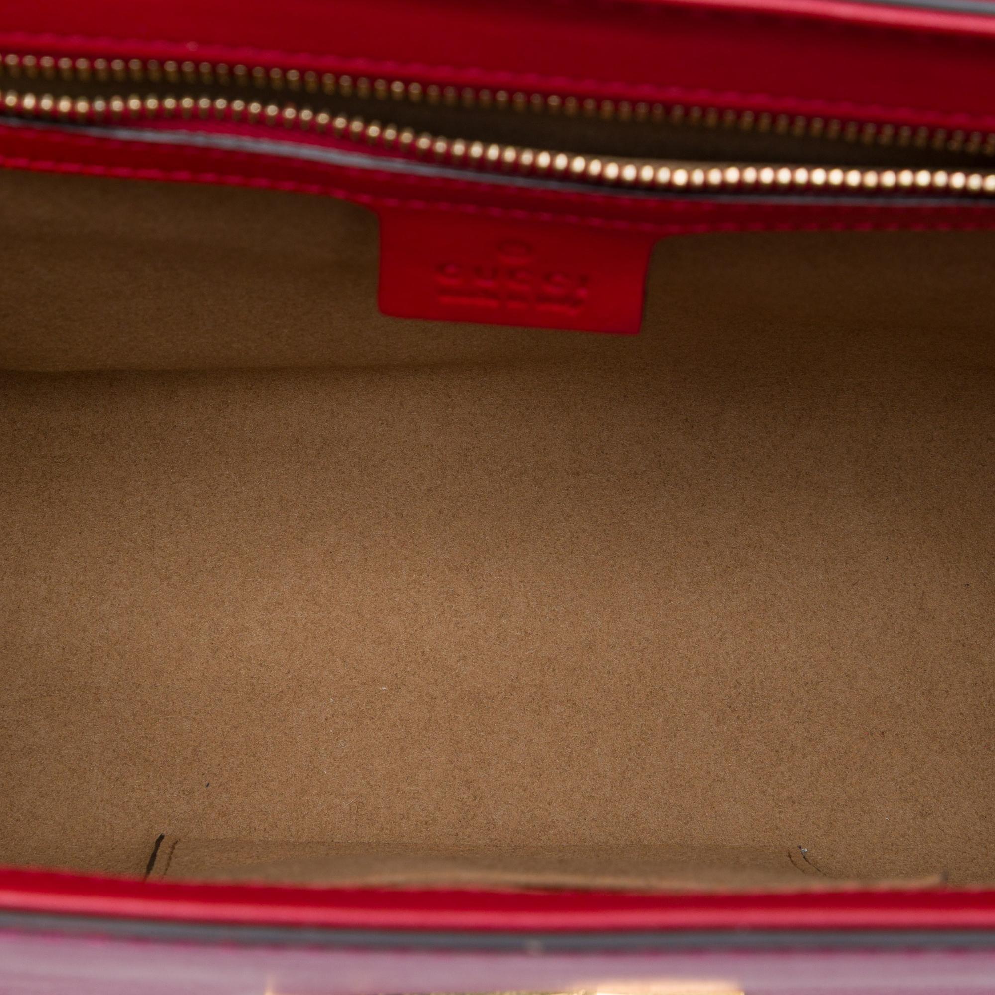Gucci Medium Bicolor Leather Padlock Shoulder Bag