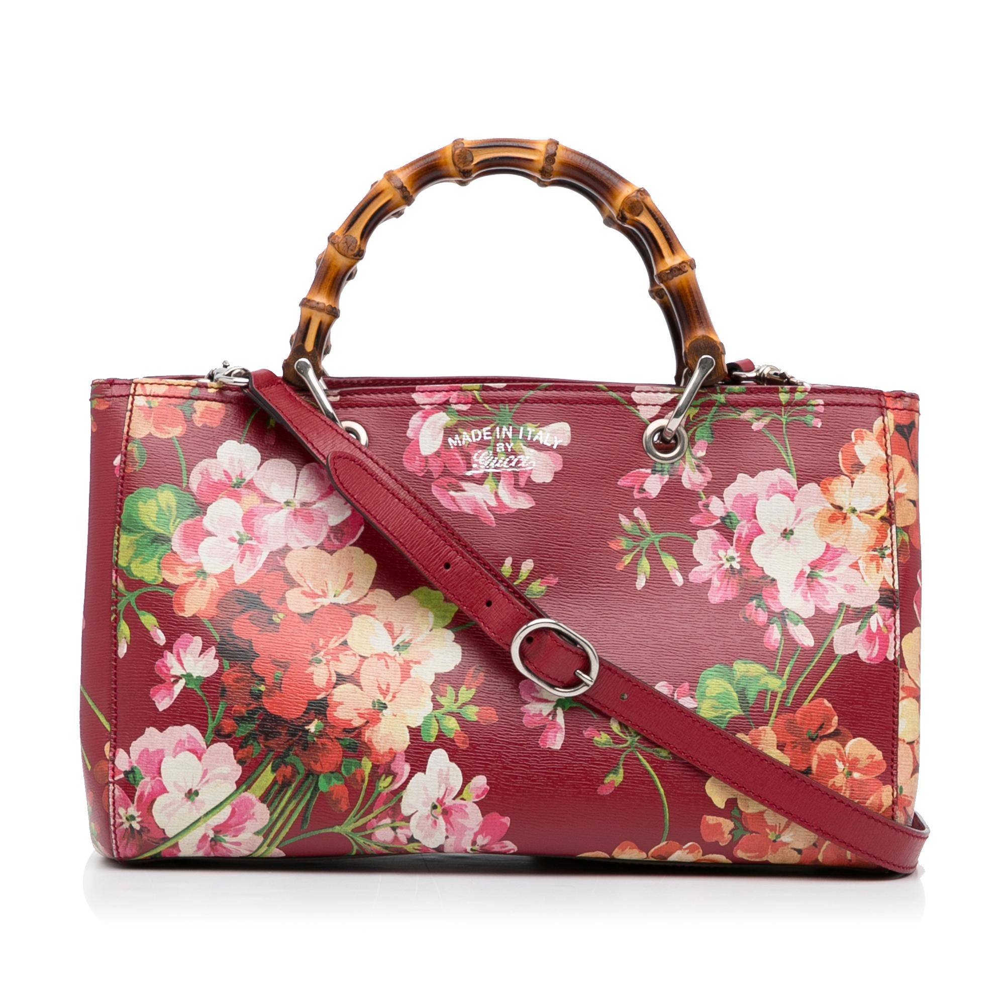 Gucci Medium Blooms Bamboo Shopper (SHG-NbVEVC)
