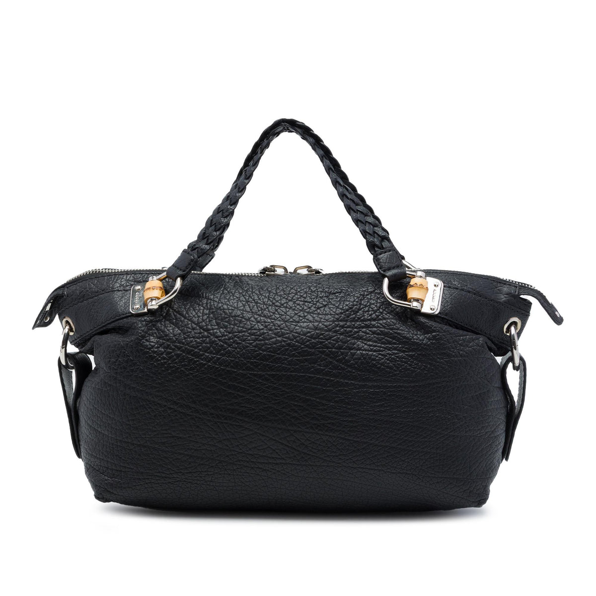 Gucci Medium Calfskin Bamboo Bar Tote