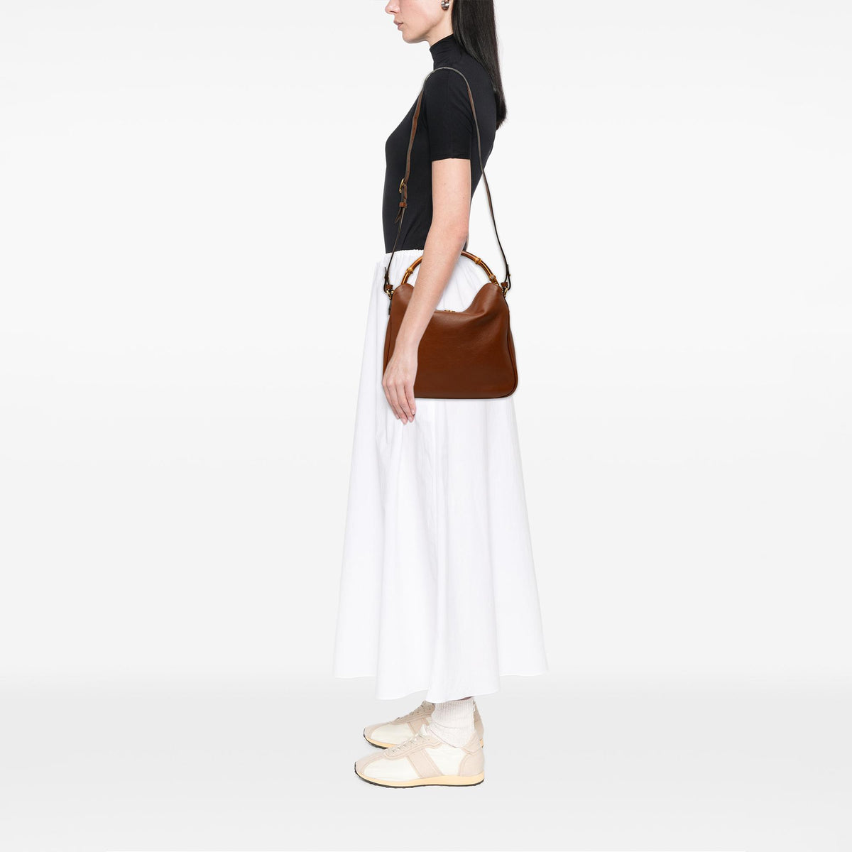 Gucci Medium Calfskin Bamboo Diana Satchel