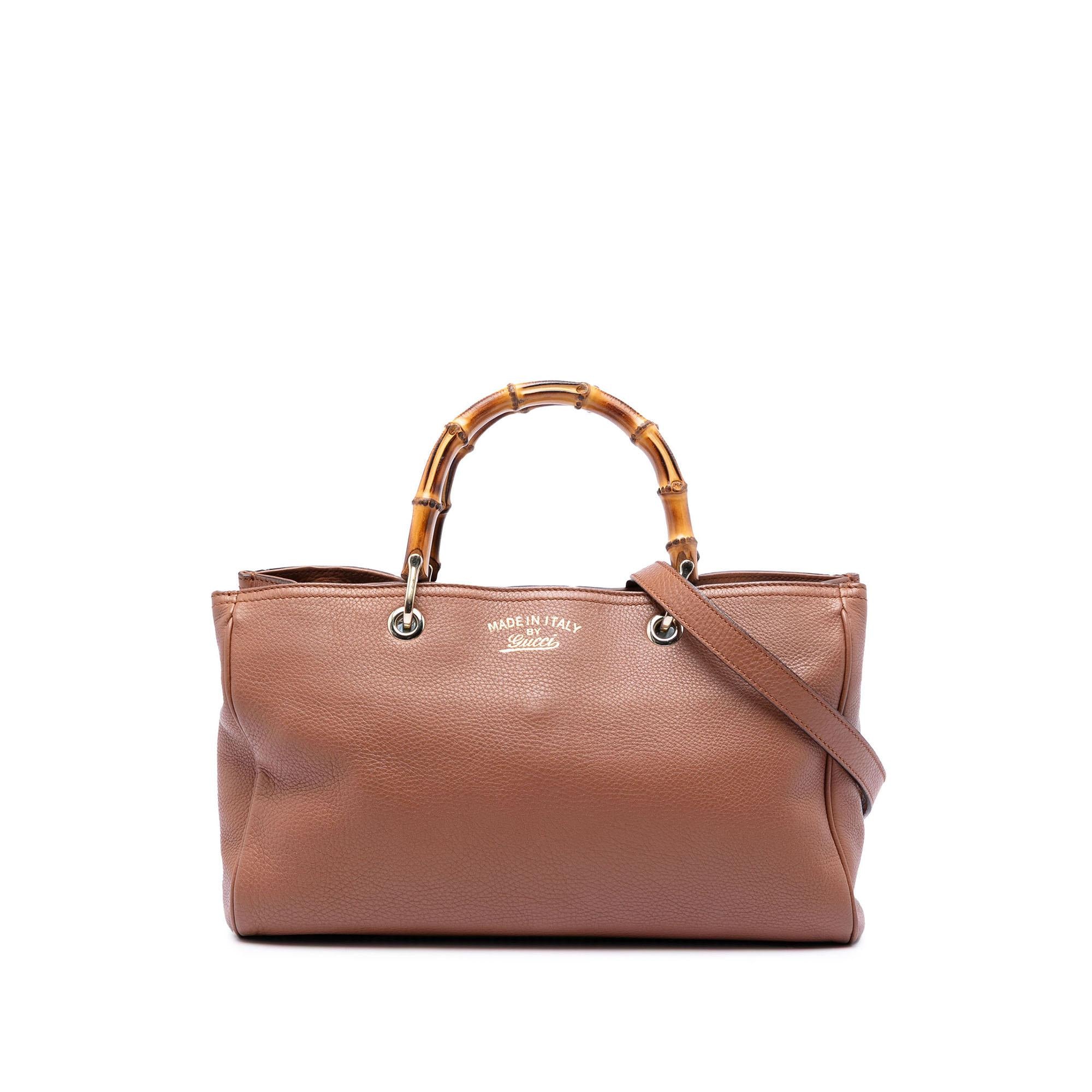 Gucci Medium Calfskin Bamboo Shopper Satchel