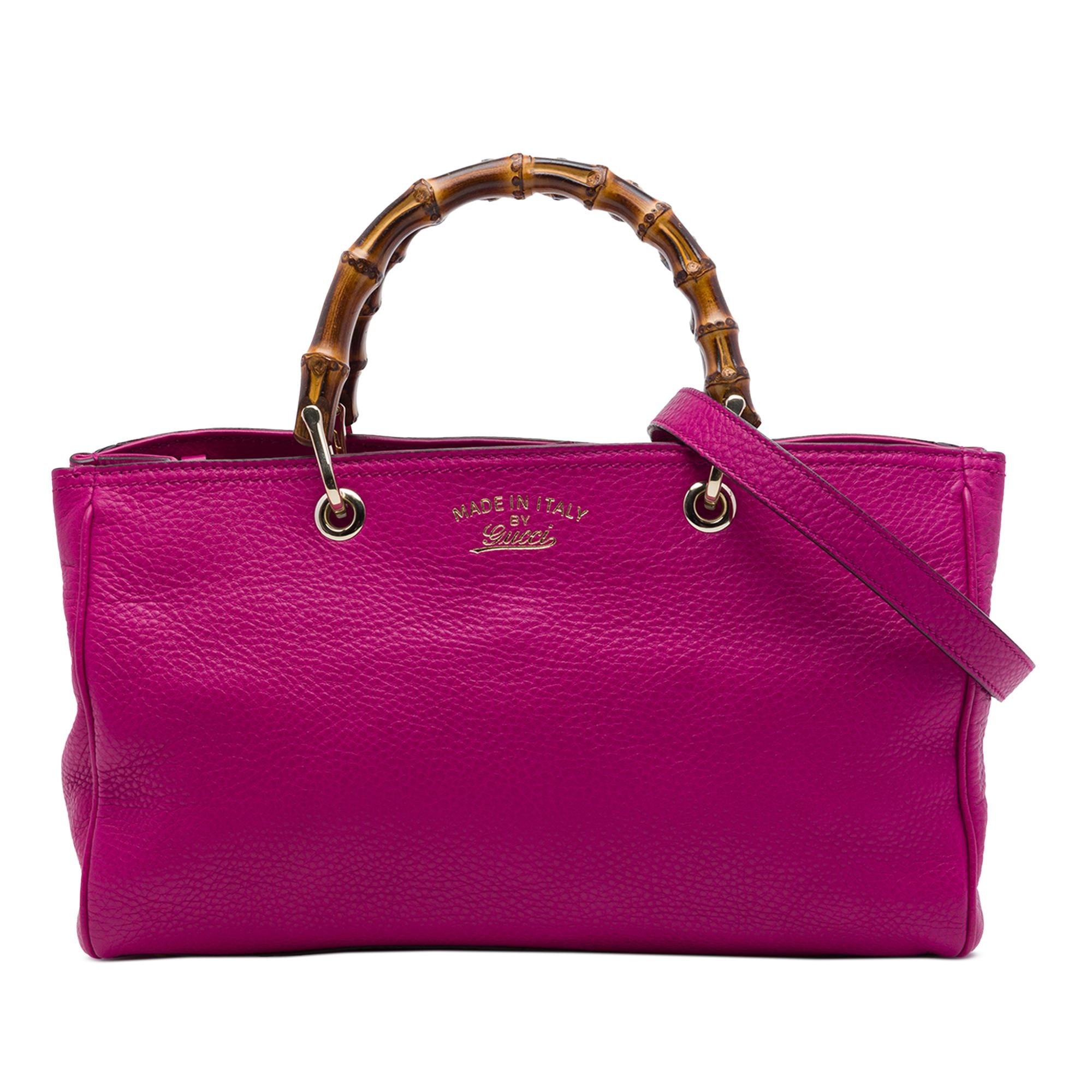 Gucci Medium Calfskin Bamboo Shopper Satchel