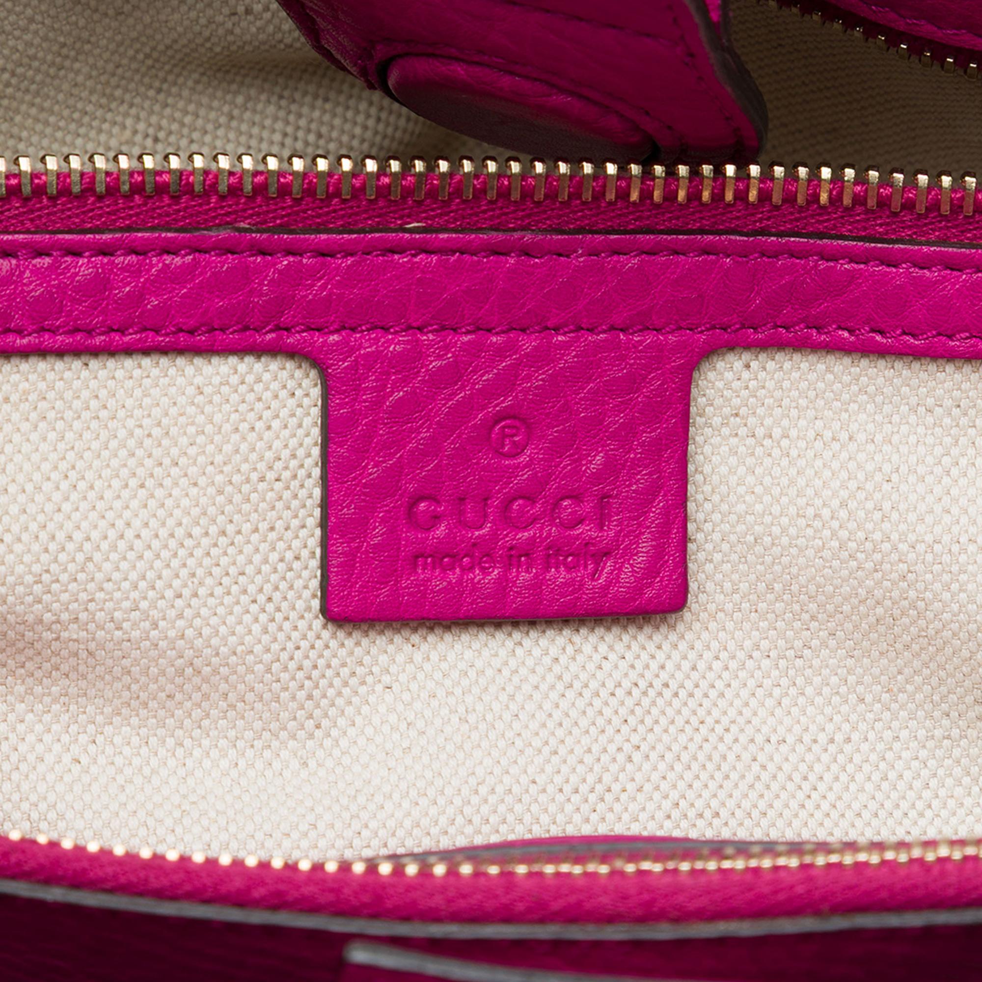 Gucci Medium Calfskin Bamboo Shopper Satchel