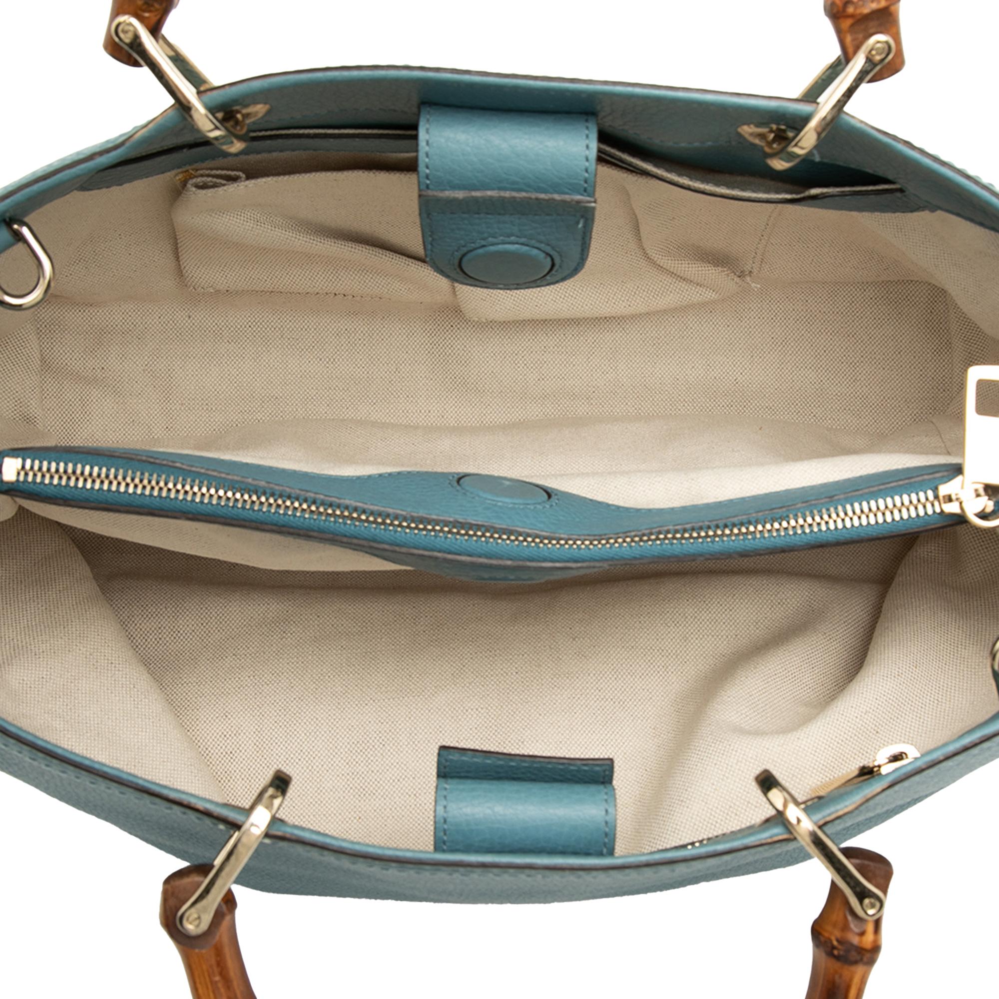 Gucci Medium Calfskin Bamboo Shopper Satchel