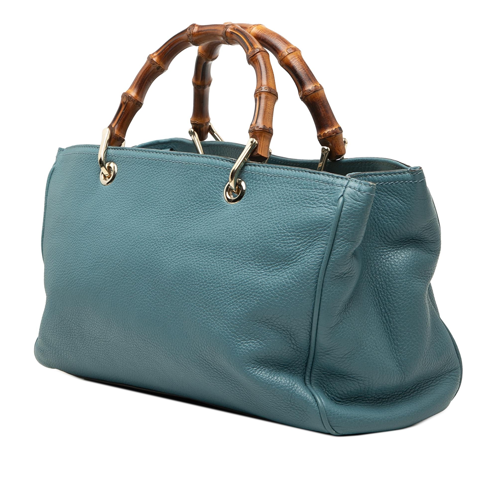 Gucci Medium Calfskin Bamboo Shopper Satchel