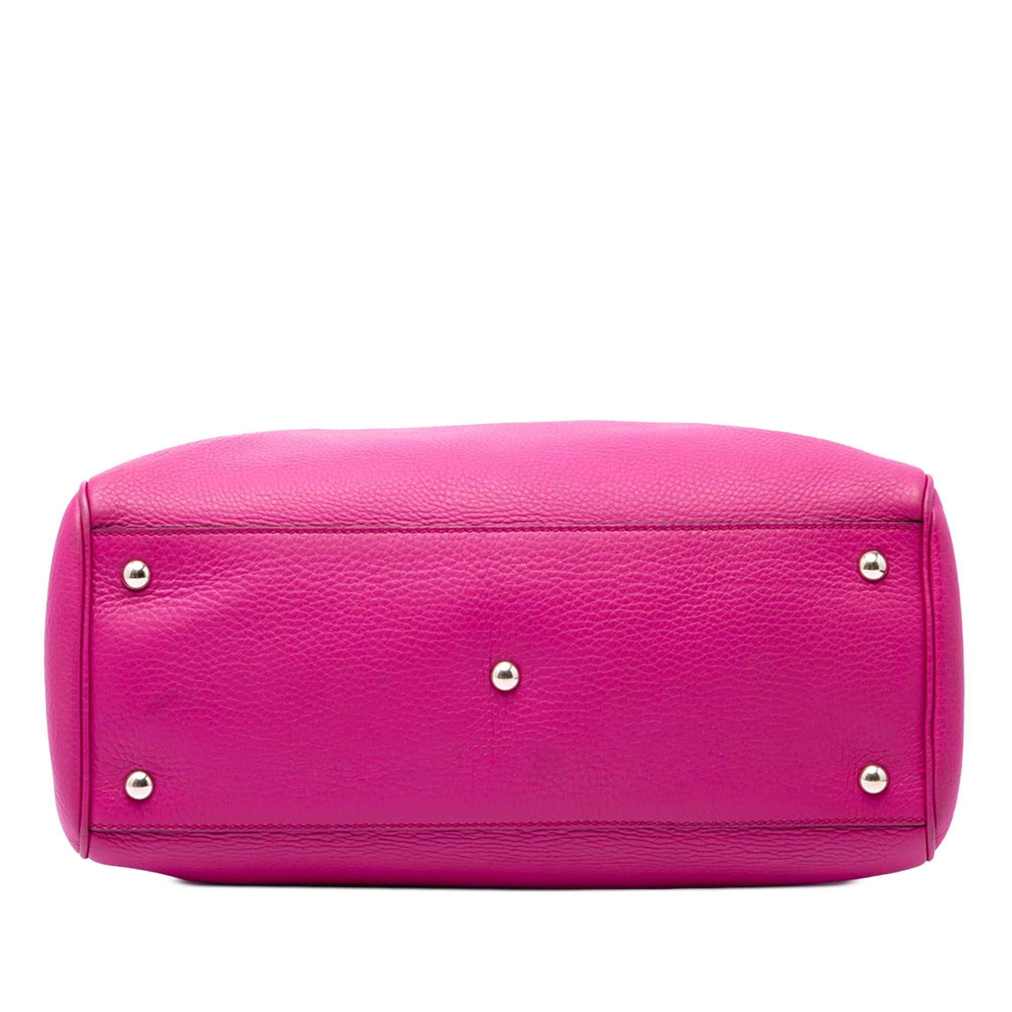 Gucci Medium Calfskin Bamboo Shopper Satchel