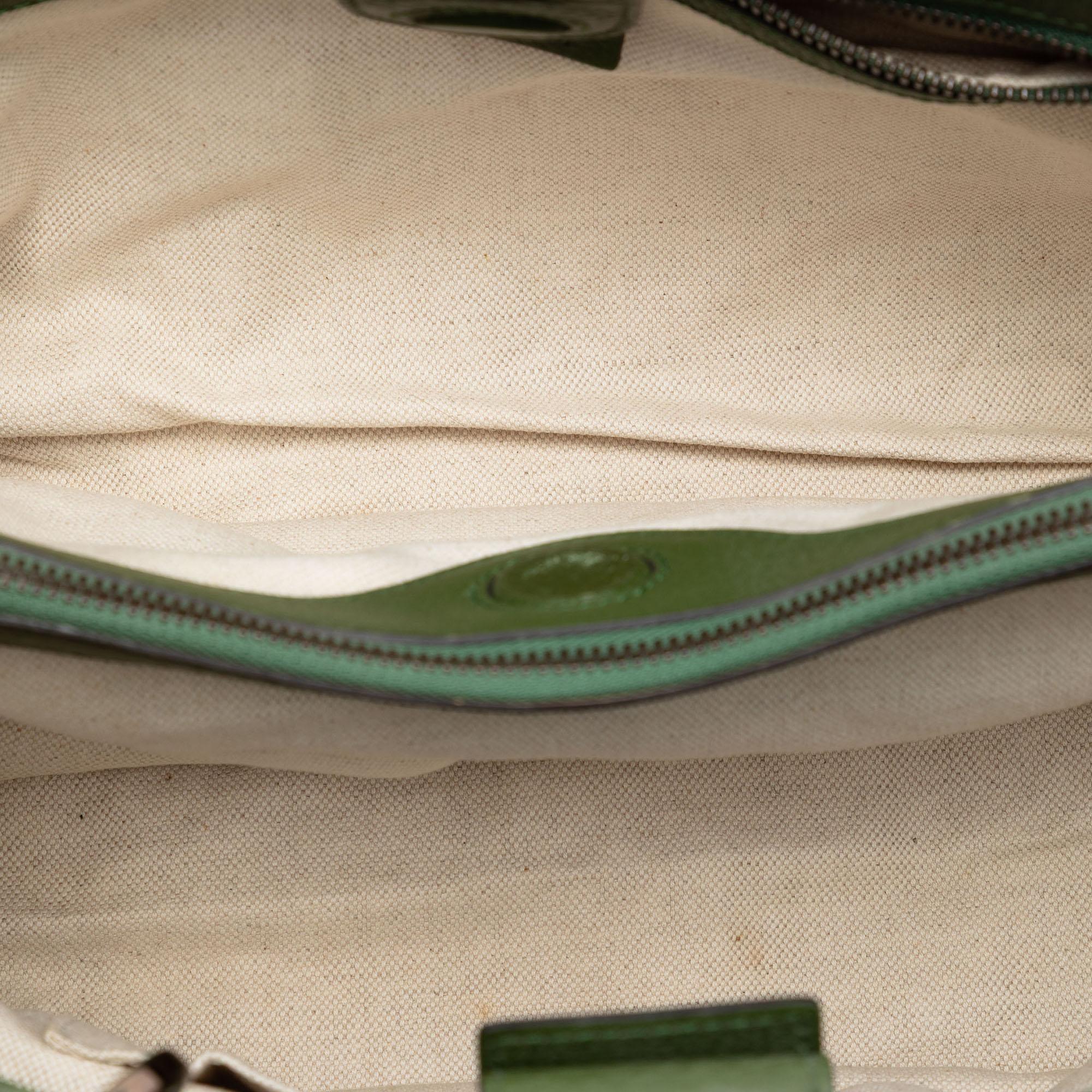 Gucci Medium Calfskin Bamboo Shopper Satchel