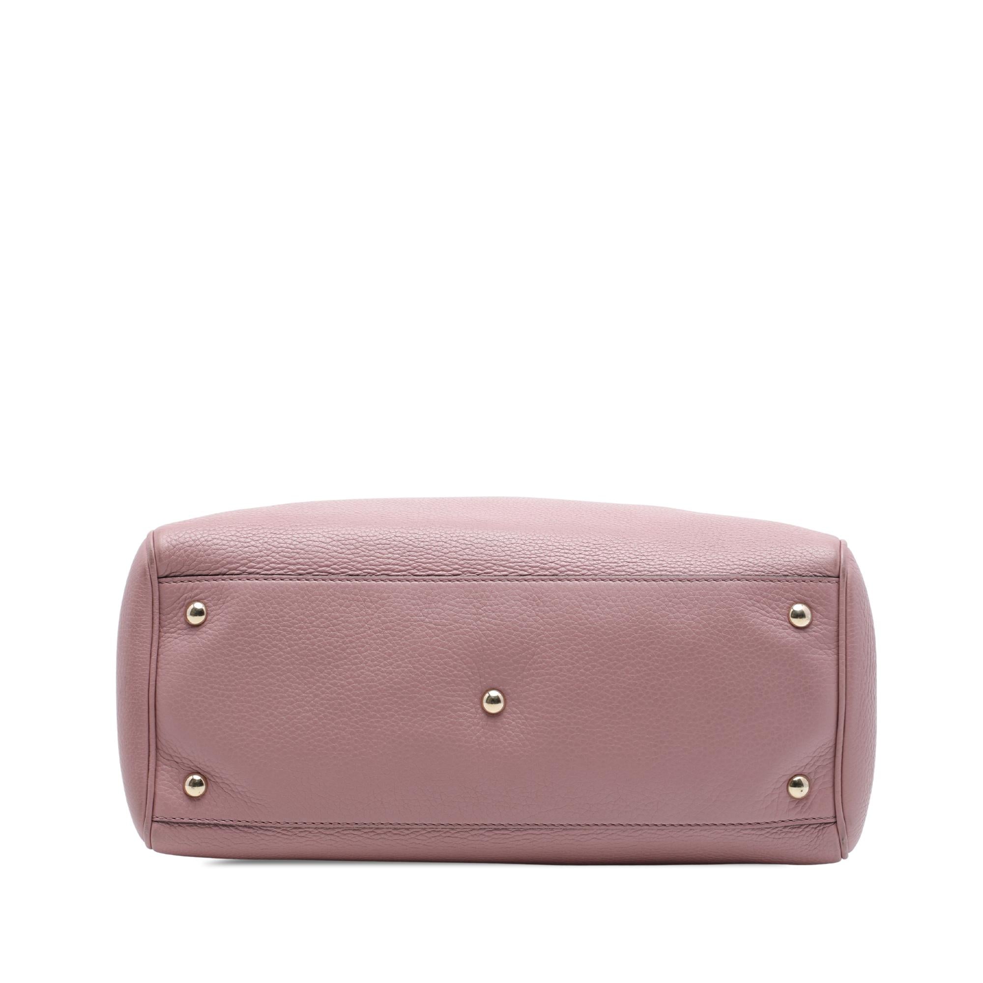 Gucci Medium Calfskin Bamboo Shopper Satchel