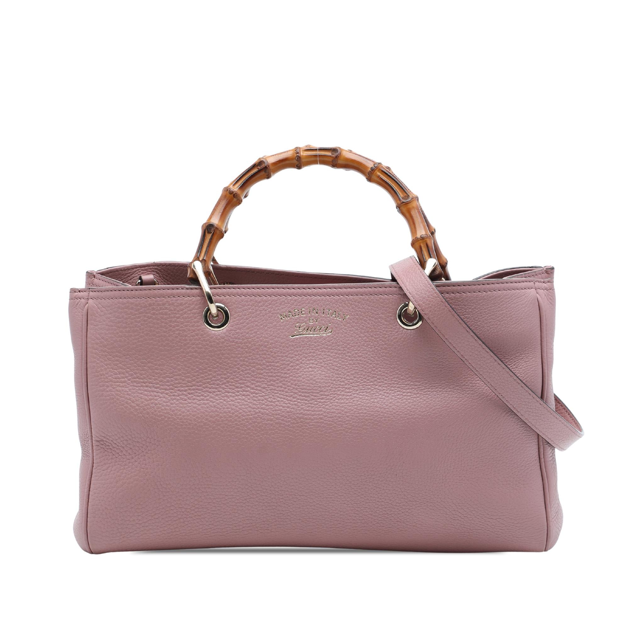 Gucci Medium Calfskin Bamboo Shopper Satchel