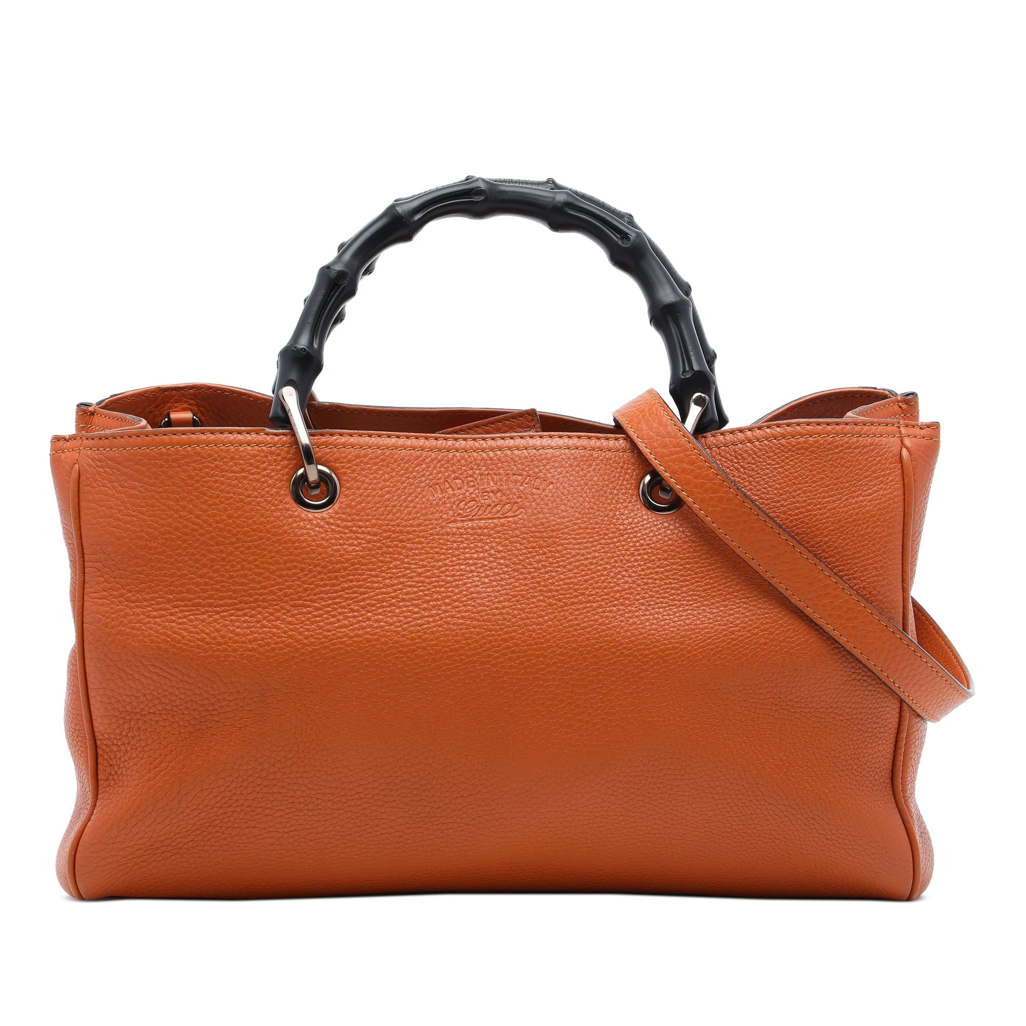 Gucci Medium Calfskin Bamboo Shopper Satchel