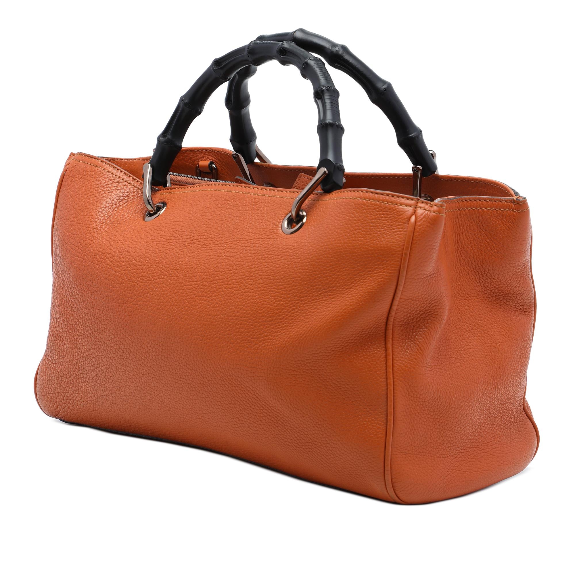 Gucci Medium Calfskin Bamboo Shopper Satchel