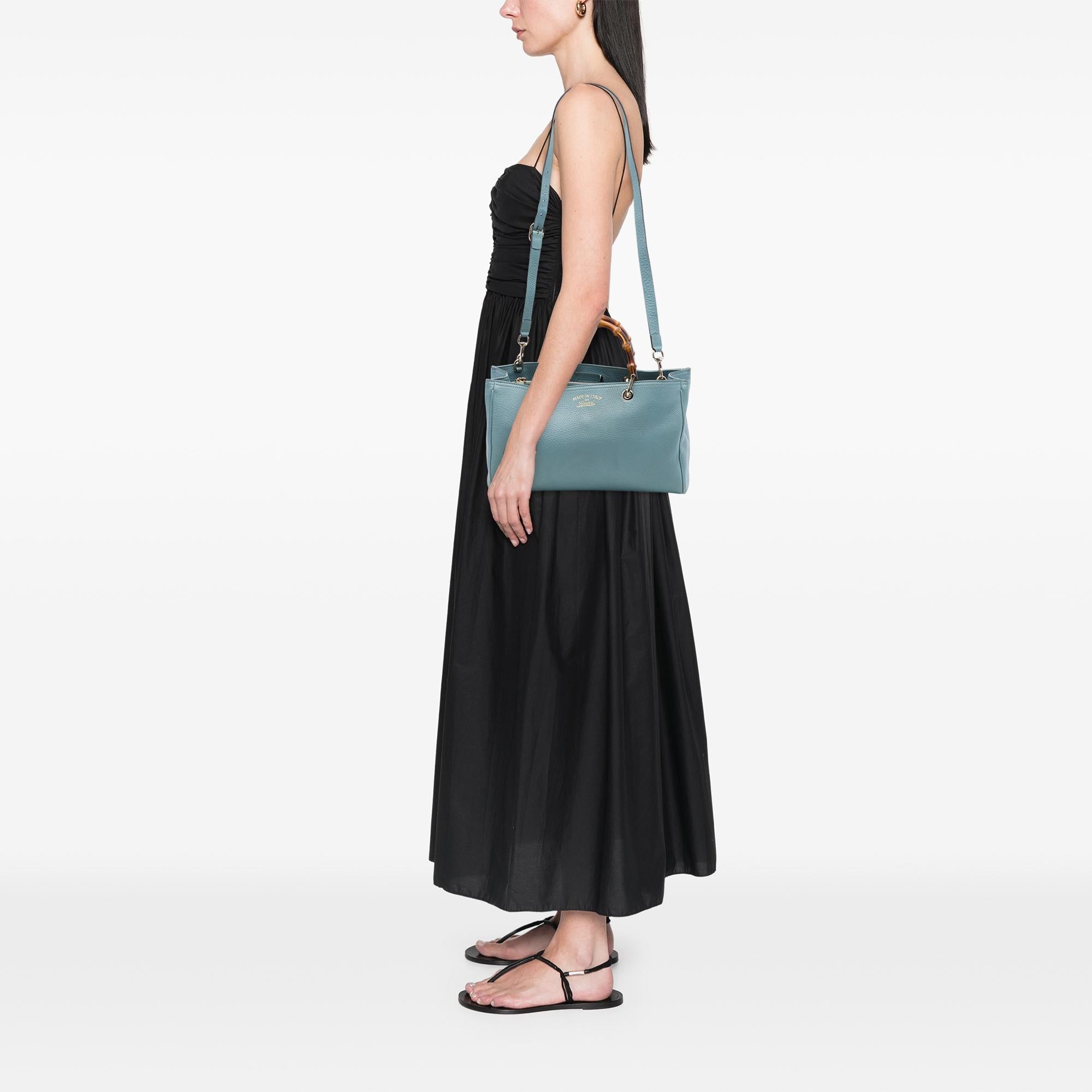 Gucci Medium Calfskin Bamboo Shopper Satchel