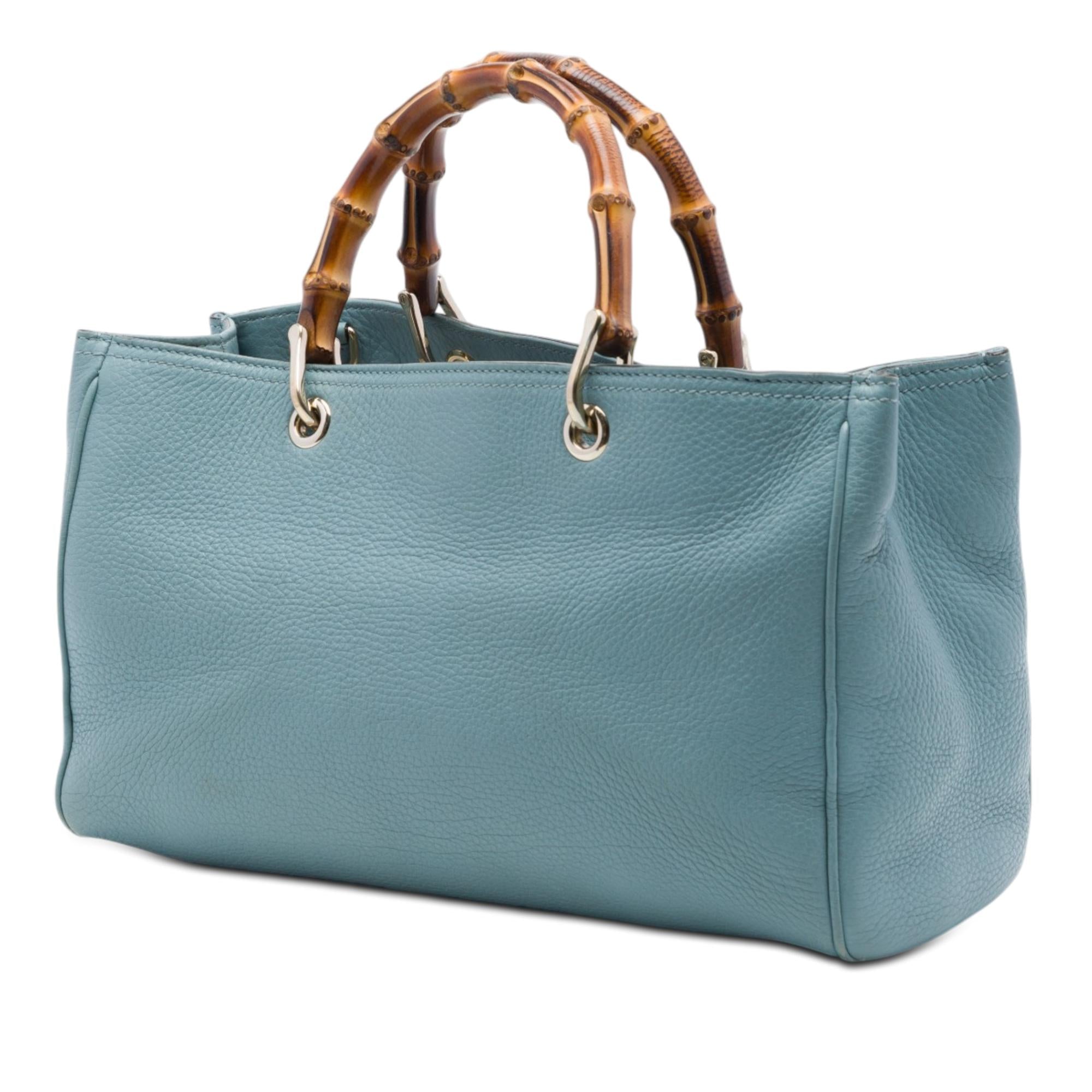 Gucci Medium Calfskin Bamboo Shopper Satchel