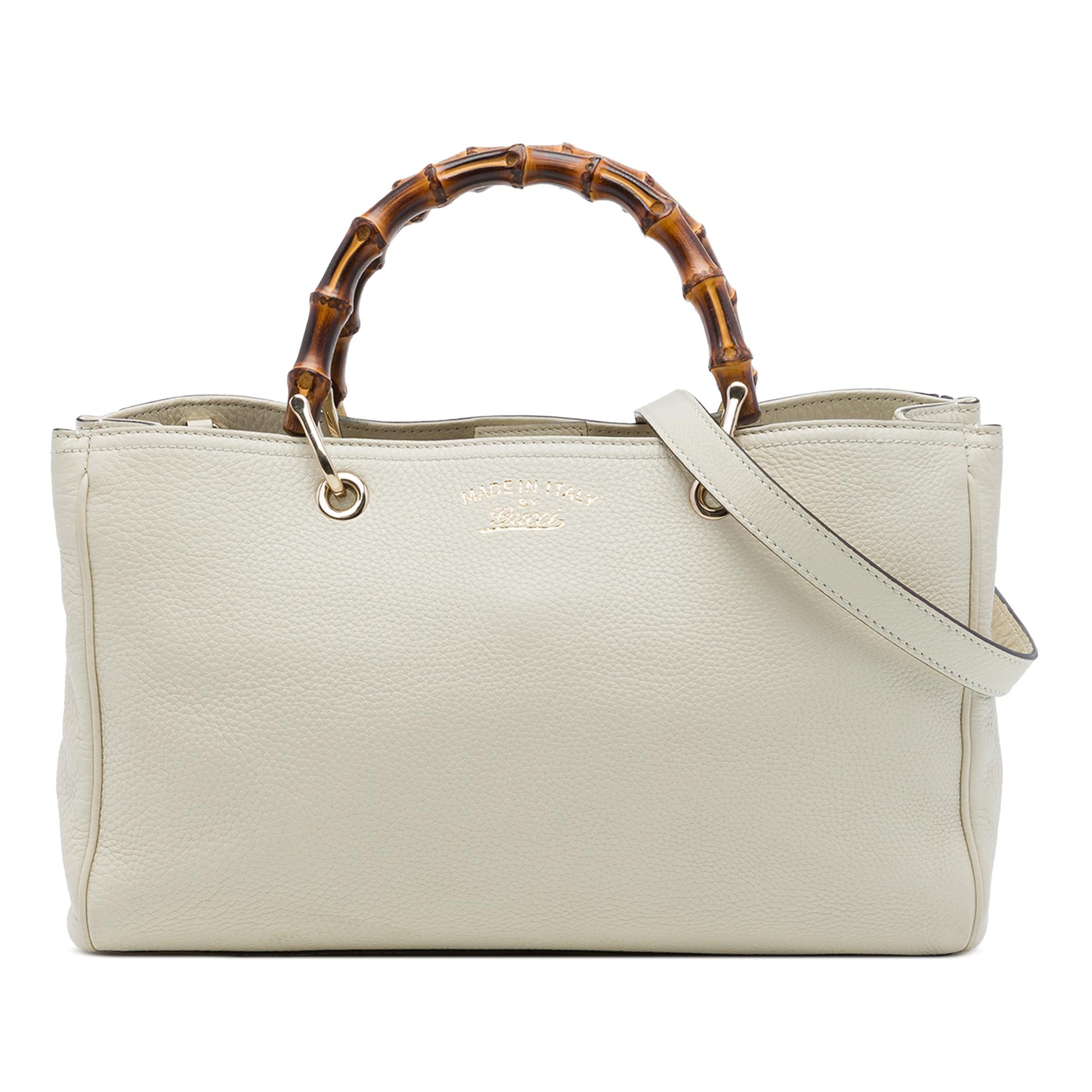 Gucci Medium Calfskin Bamboo Shopper Satchel