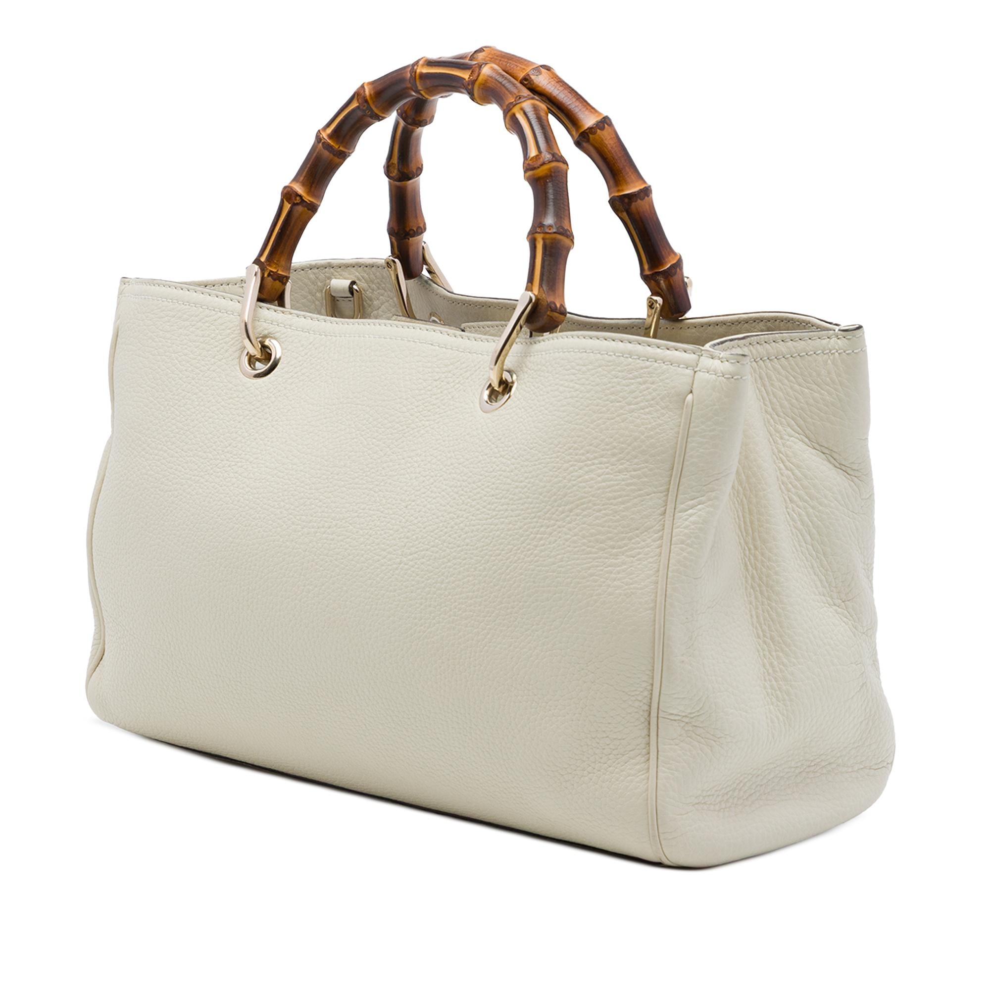 Gucci Medium Calfskin Bamboo Shopper Satchel