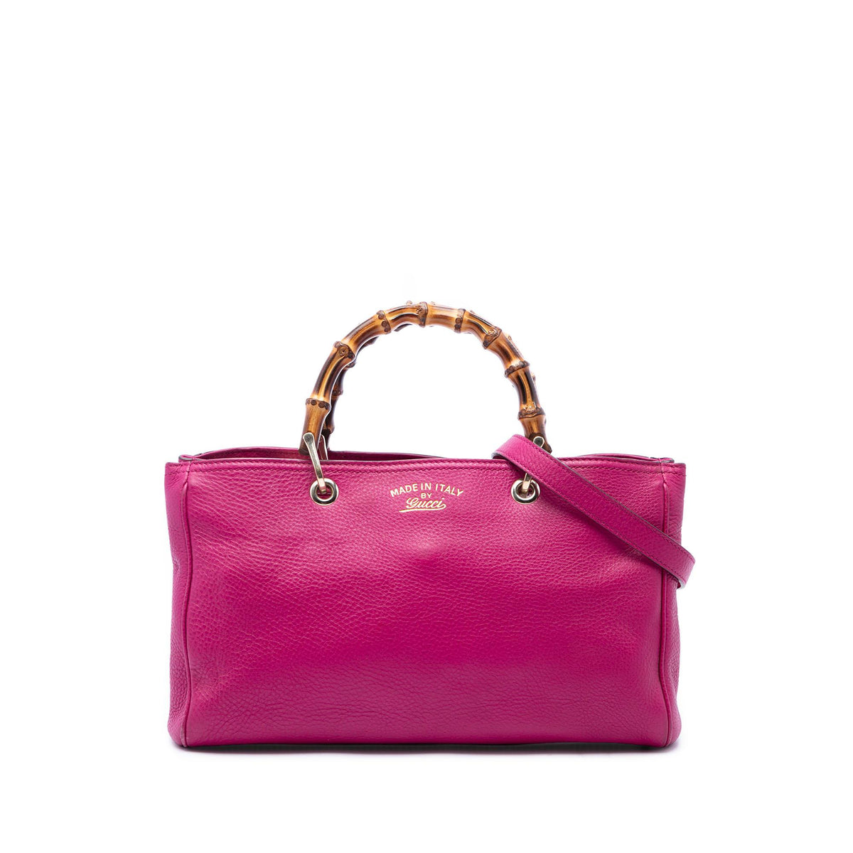 Gucci Medium Calfskin Bamboo Shopper Satchel