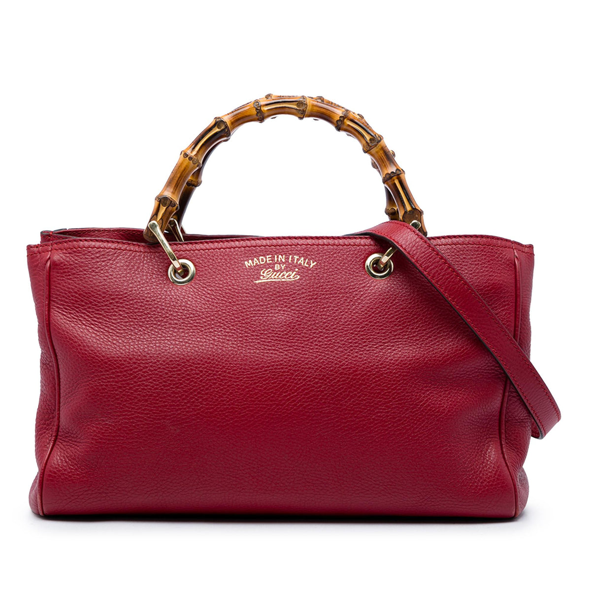 Gucci Medium Calfskin Bamboo Shopper Satchel