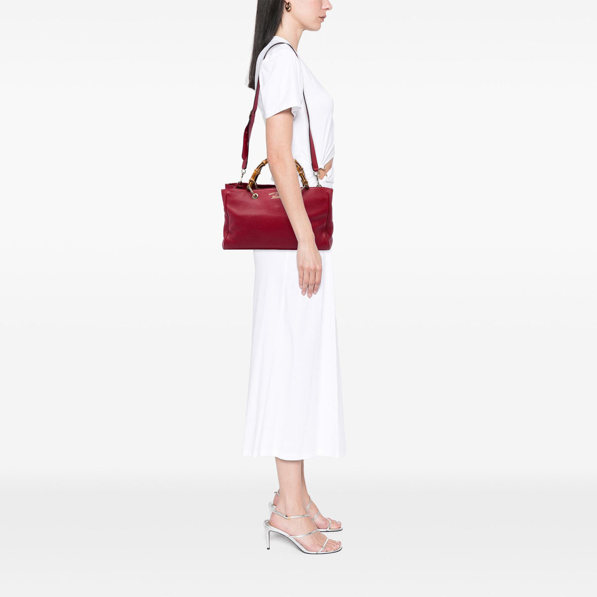 Gucci Medium Calfskin Bamboo Shopper Satchel
