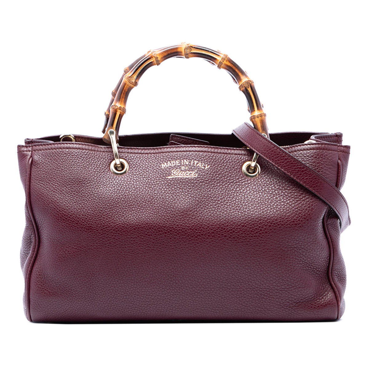 Gucci Medium Calfskin Bamboo Shopper Satchel