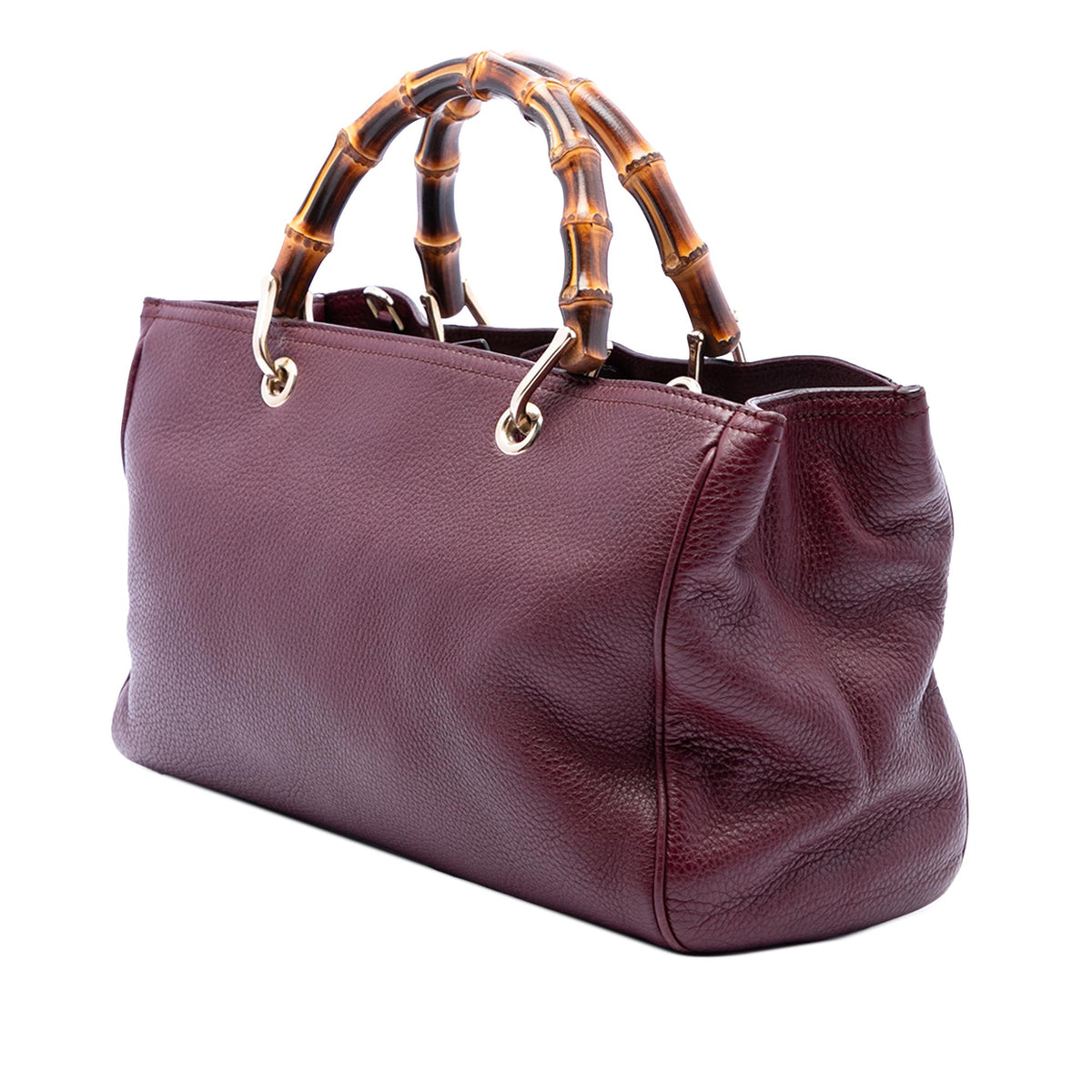 Gucci Medium Calfskin Bamboo Shopper Satchel