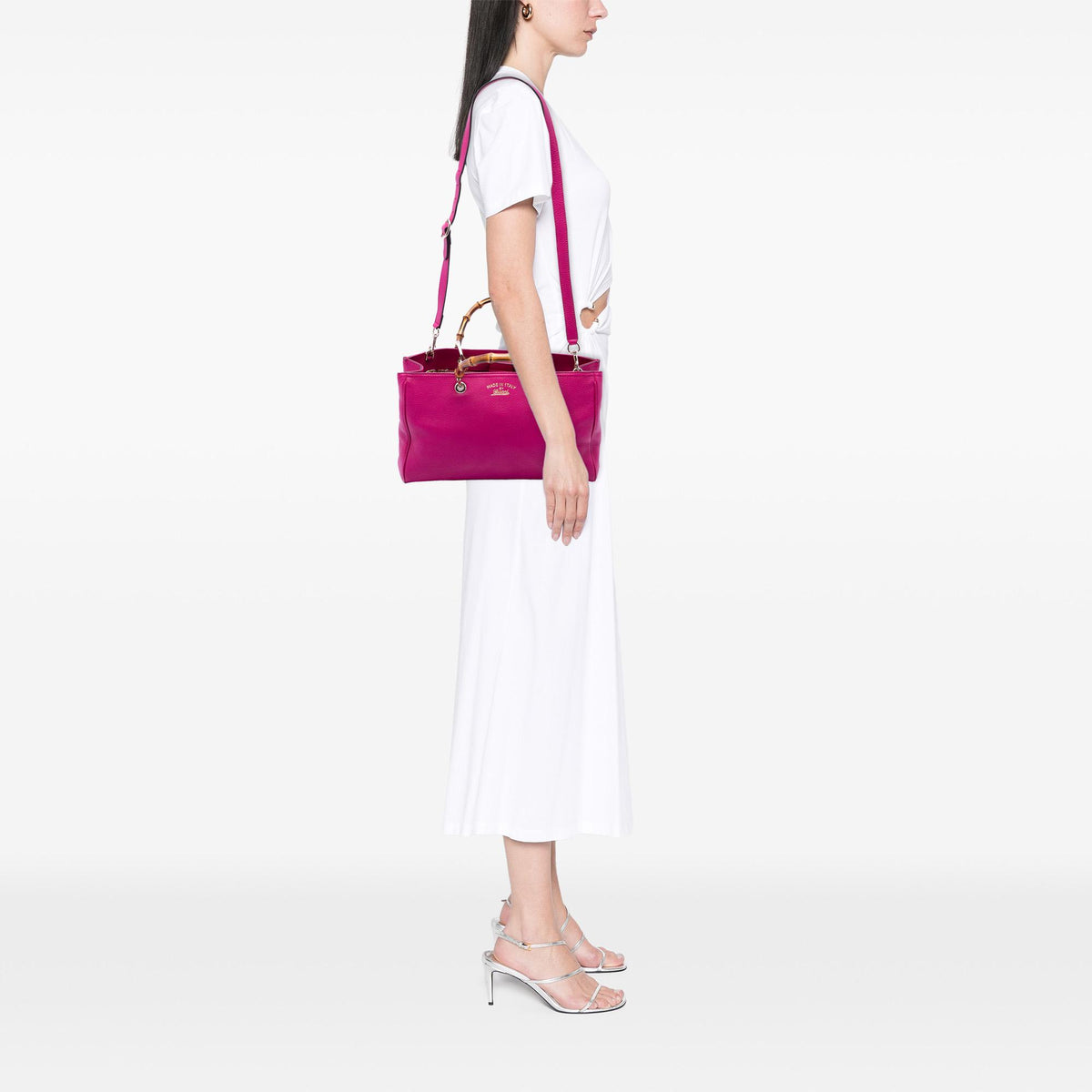 Gucci Medium Calfskin Bamboo Shopper Satchel