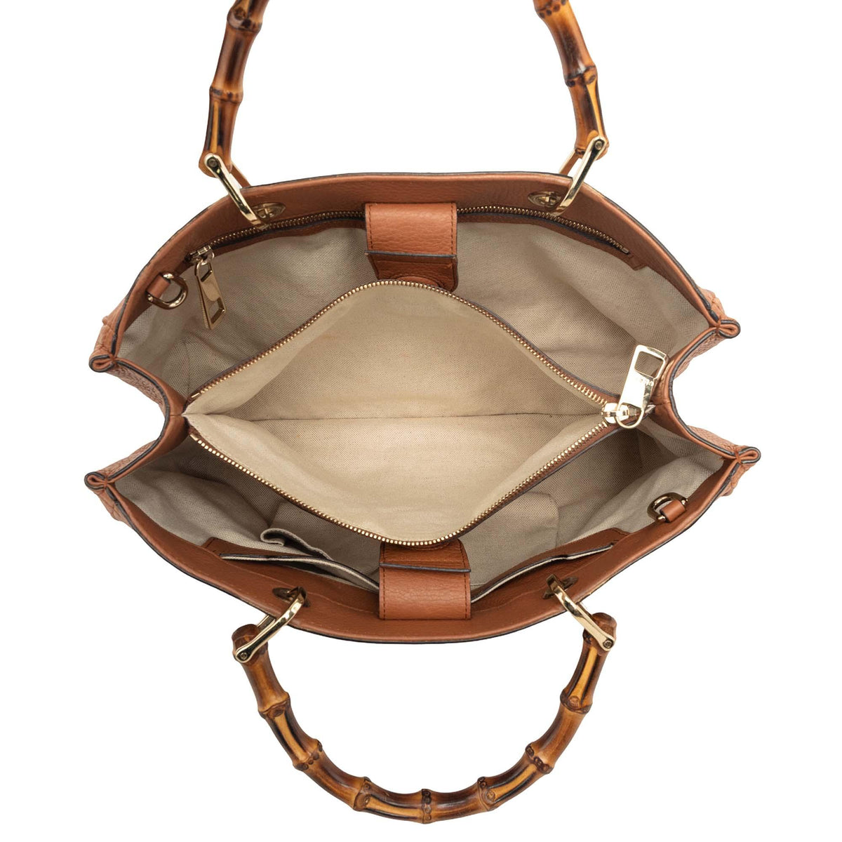 Gucci Medium Calfskin Bamboo Shopper Satchel
